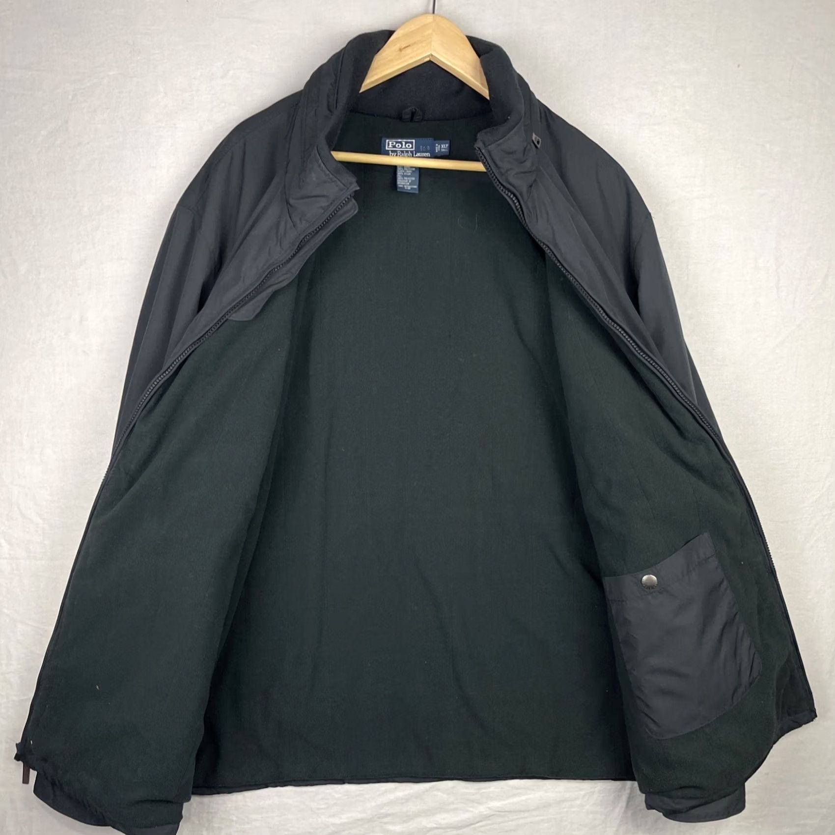 Polo Ralph Lauren VINTAGE Polo Ralph Lauren Jacket Mens XL Tall Black Hooded Lined Bomber Jacket Size US XL / EU 56 / 4 - 7 Thumbnail