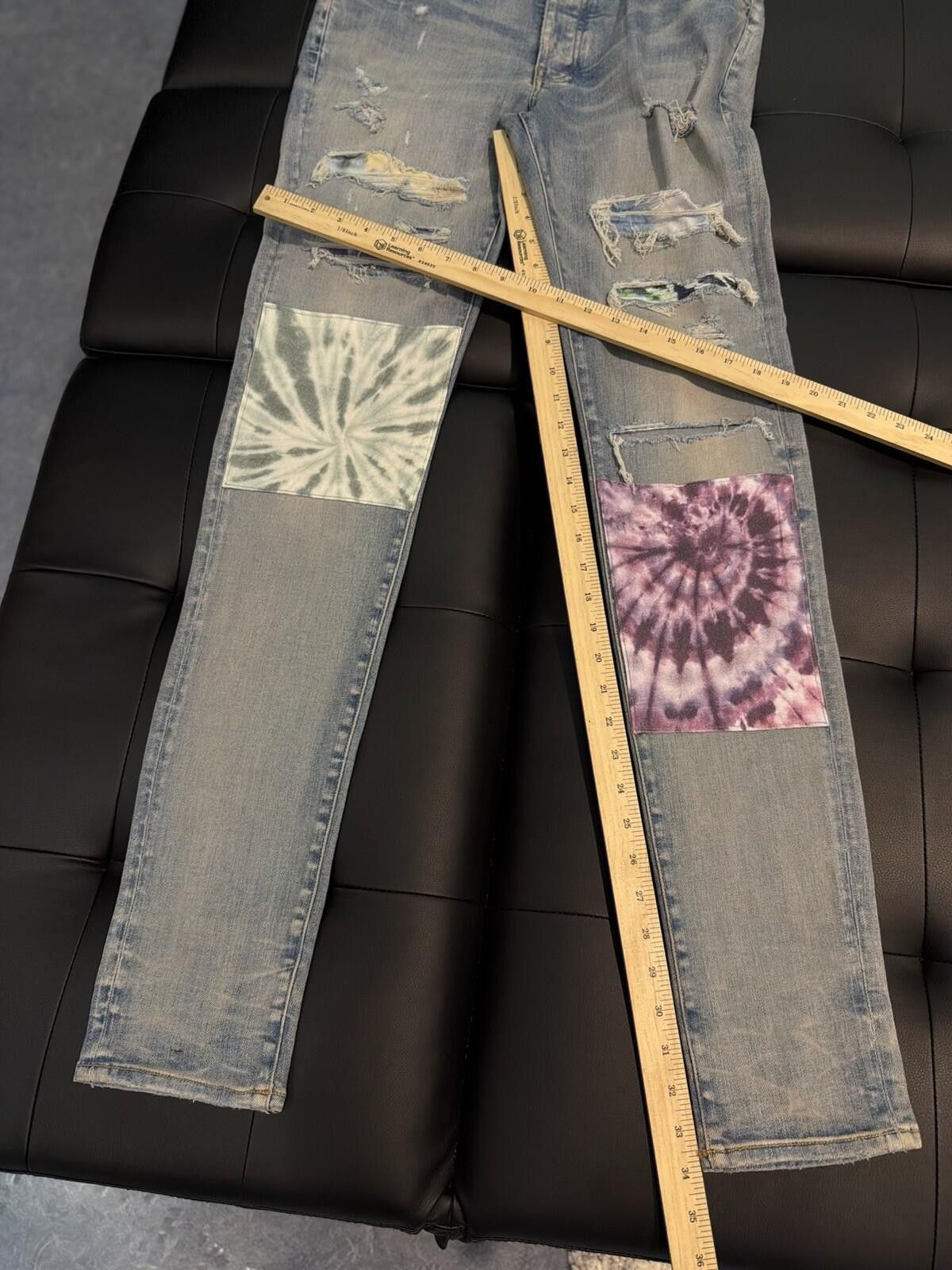 Amiri Size 33 - Amiri Blue PatchWork Design Jeans 100% Authentic Size US 33 - 10 Thumbnail