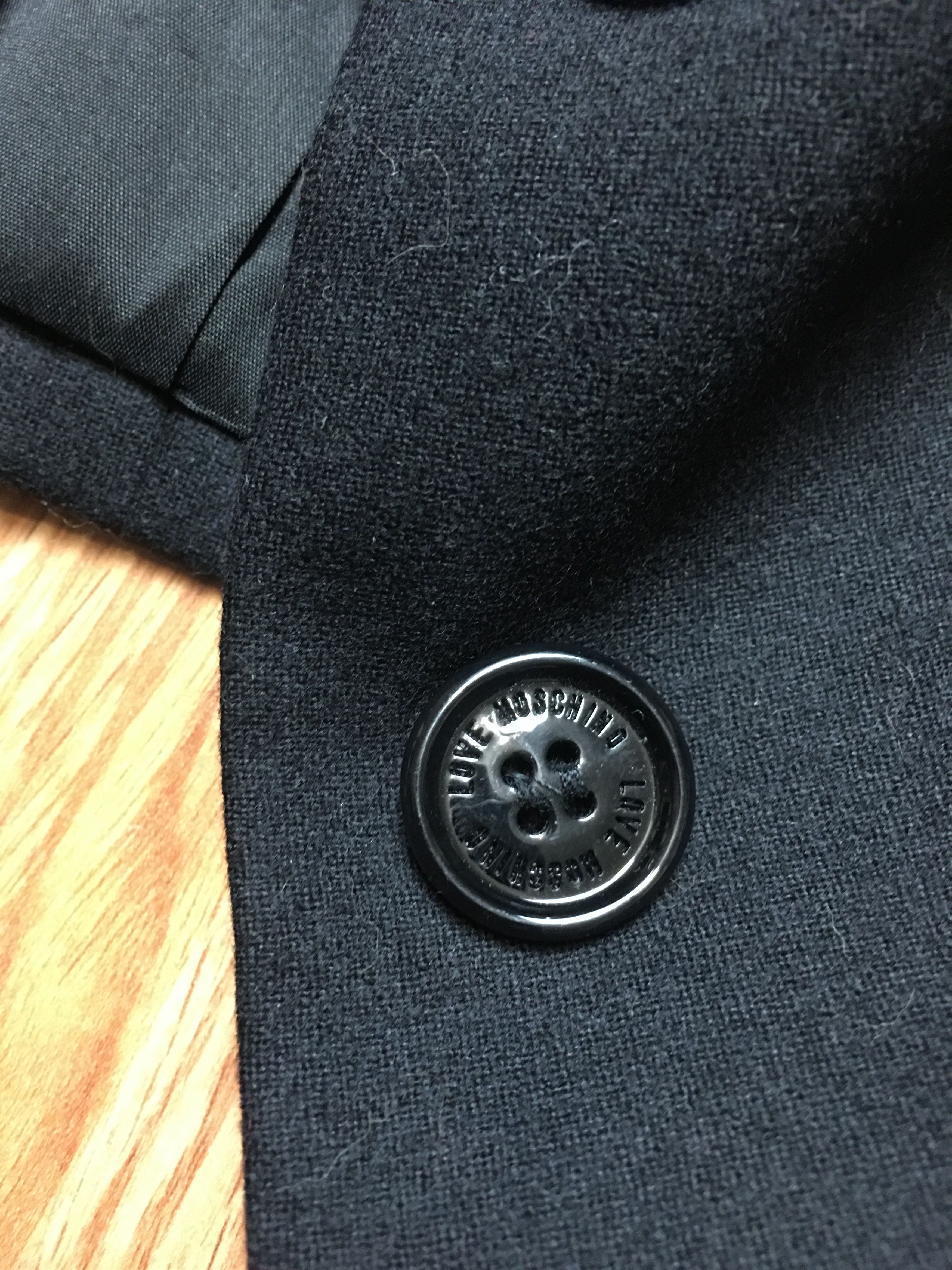 Moschino Love Moschino Octagram Black Wool Blazer Jacket IT40 US 4 Size S / US 4 / IT 40 - 9 Thumbnail