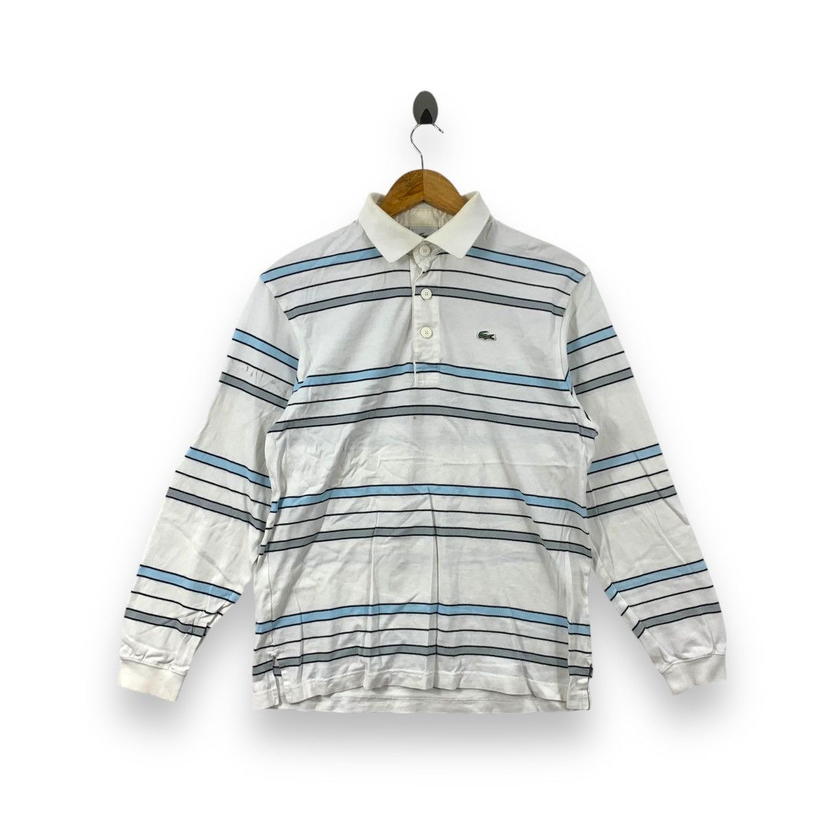 Lacoste Vintage LACOSTE FRANCE Golf Collection Striped Polo Tee Size US M / EU 48-50 / 2 - 1 Thumbnail