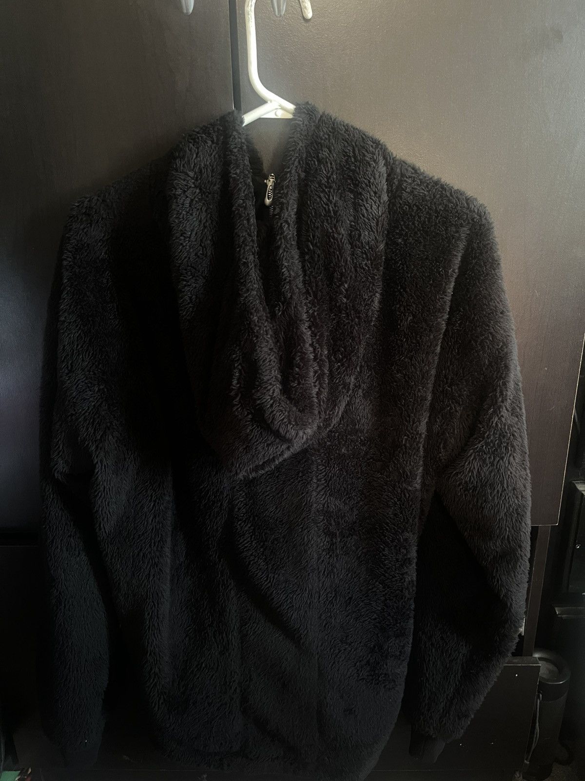 Other Black Furry Sherpa Quarter Zip Fleece Hoodie Size US M / EU 48-50 / 2 - 2 Thumbnail