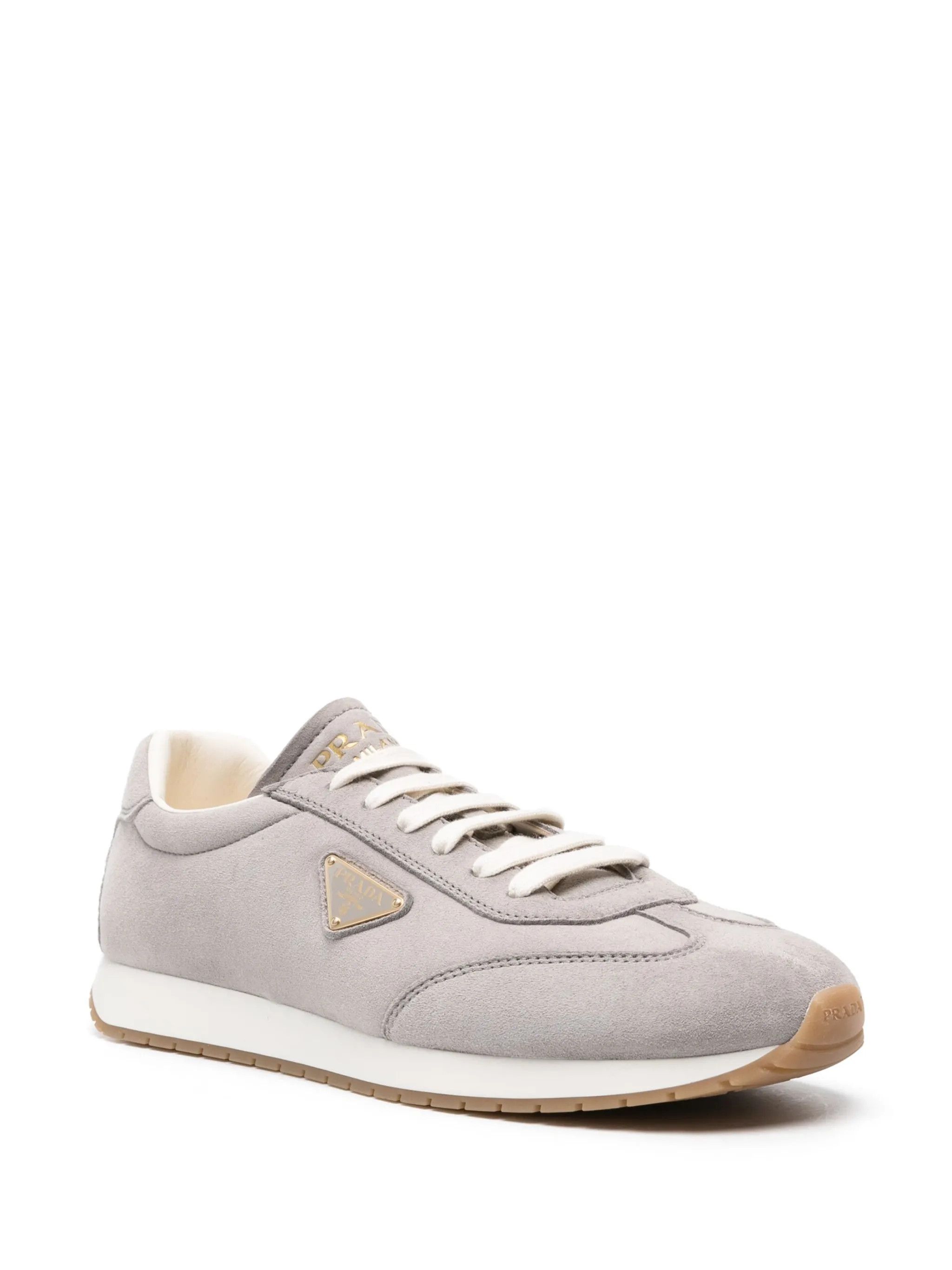 Prada o1mt1gz0225 Rank Suede Low-Top Sneakers in Grey Size US 9 / EU 42 - 2 Thumbnail