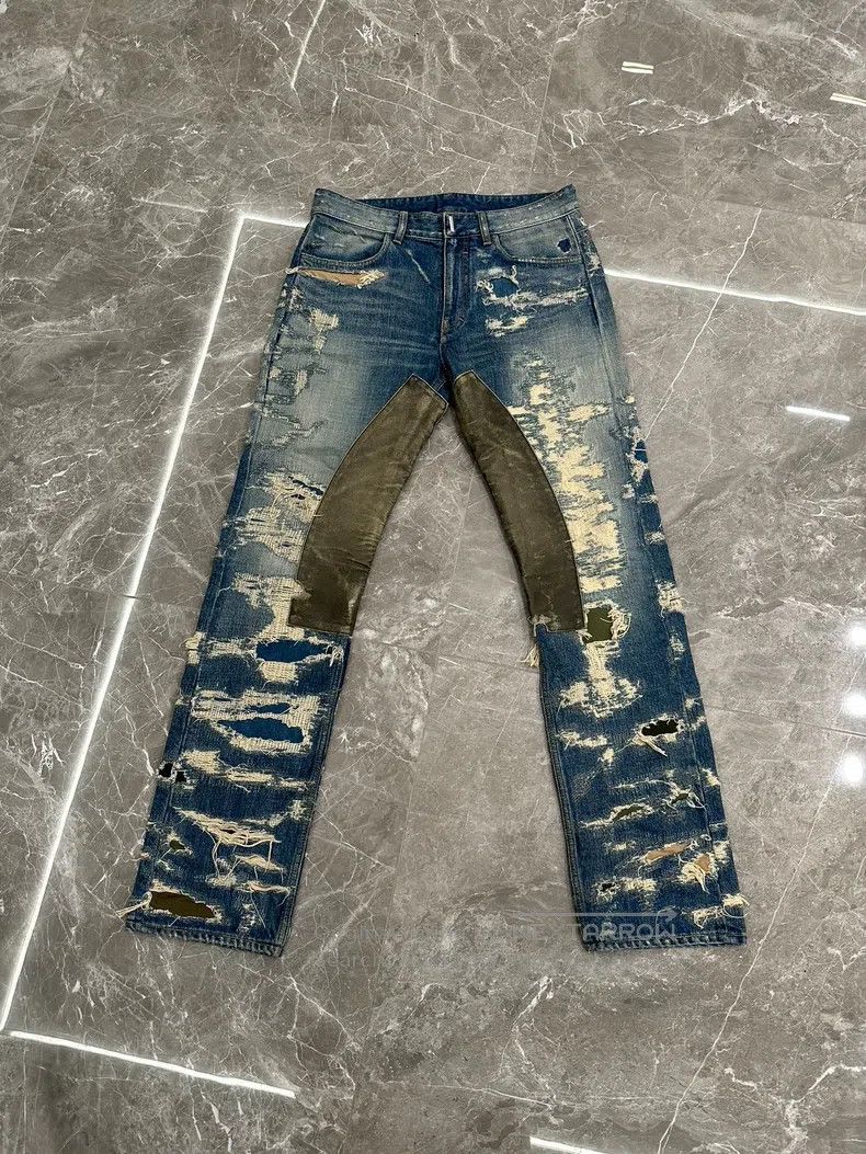 Givenchy Givenchy Size28 OG tattered and patched denim jeans | Grailed