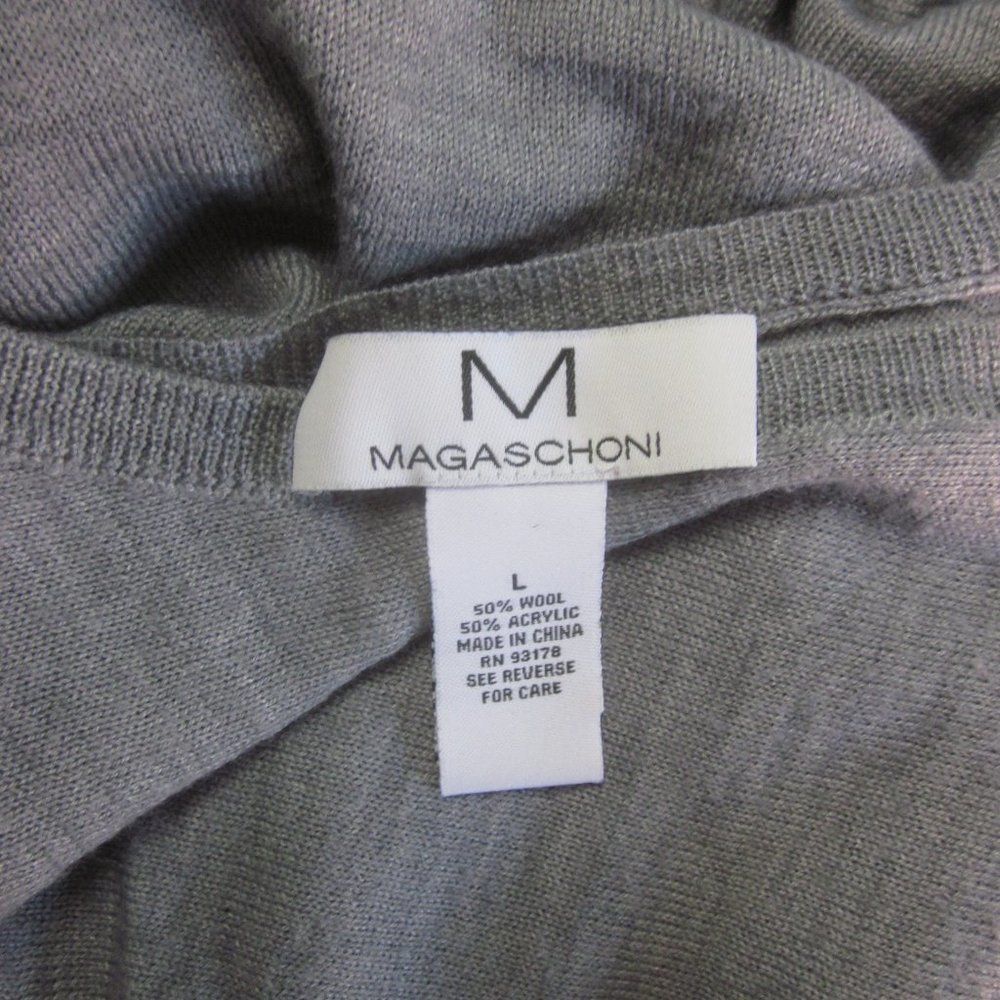 Magaschoni Magaschoni Size L Gray Dolman Sleeve Oversized Wool Blend S Size L / US 10 / IT 46 - 2 Thumbnail