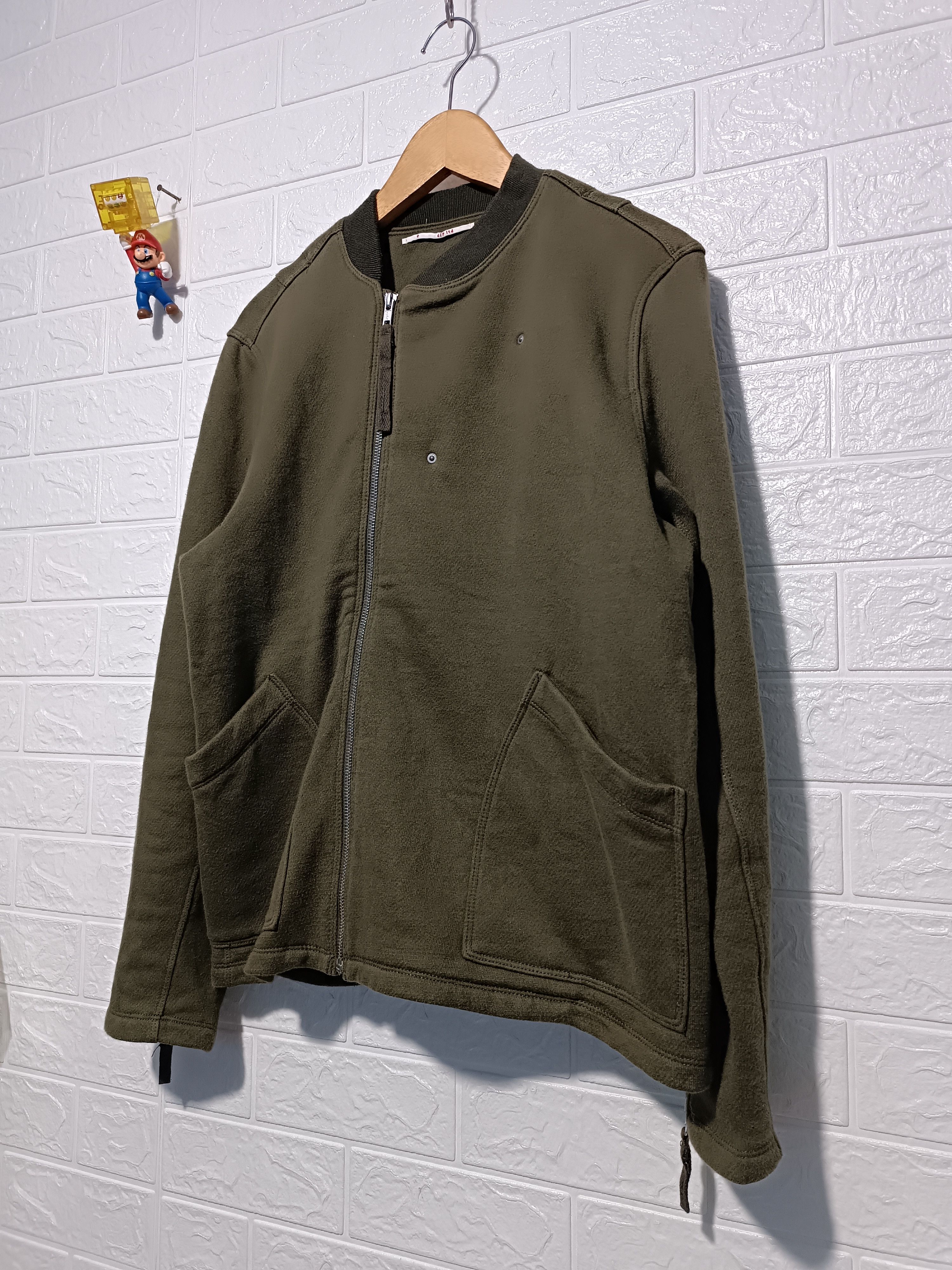 Japanese Brand Asymmetrical Bomber Sweater Jacket Size US M / EU 48-50 / 2 - 2 Thumbnail