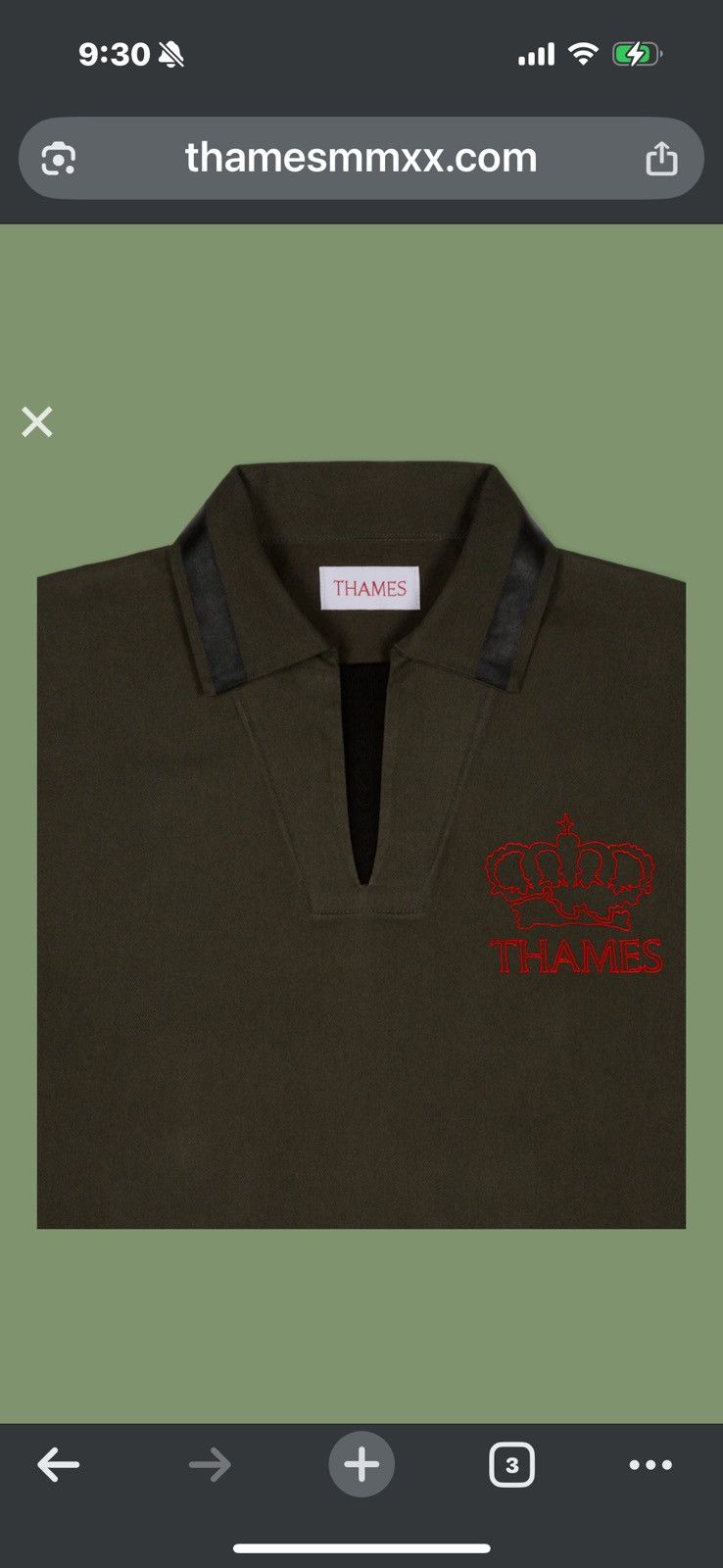 Thames MMXX. Thames mmxx The drill top Size US S / EU 44-46 / 1 - 2 Thumbnail