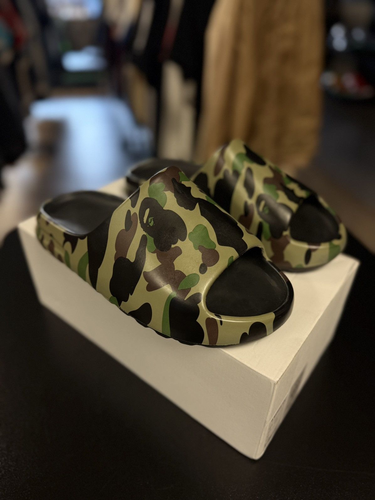 Bape Bape A Bathing Ape Green Camo Slides Size 11US Size US 11 / EU 44 - 2 Thumbnail