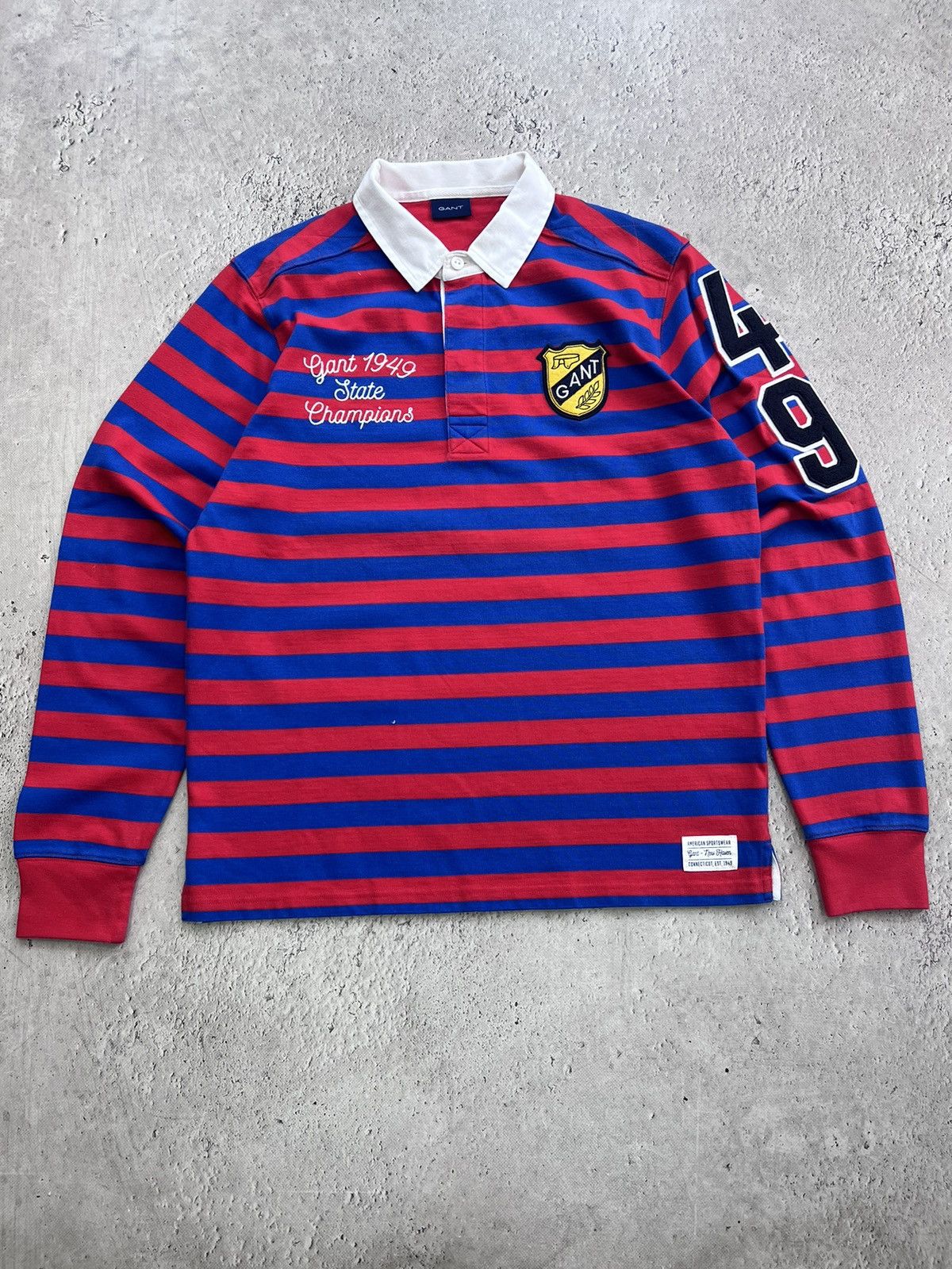 Gant × Polo Ralph Lauren SALE ✅✅ Vintage PRL STYLE GANT Rugby Striped Boxy Shirt Size US XL / EU 56 / 4 - 1 Thumbnail