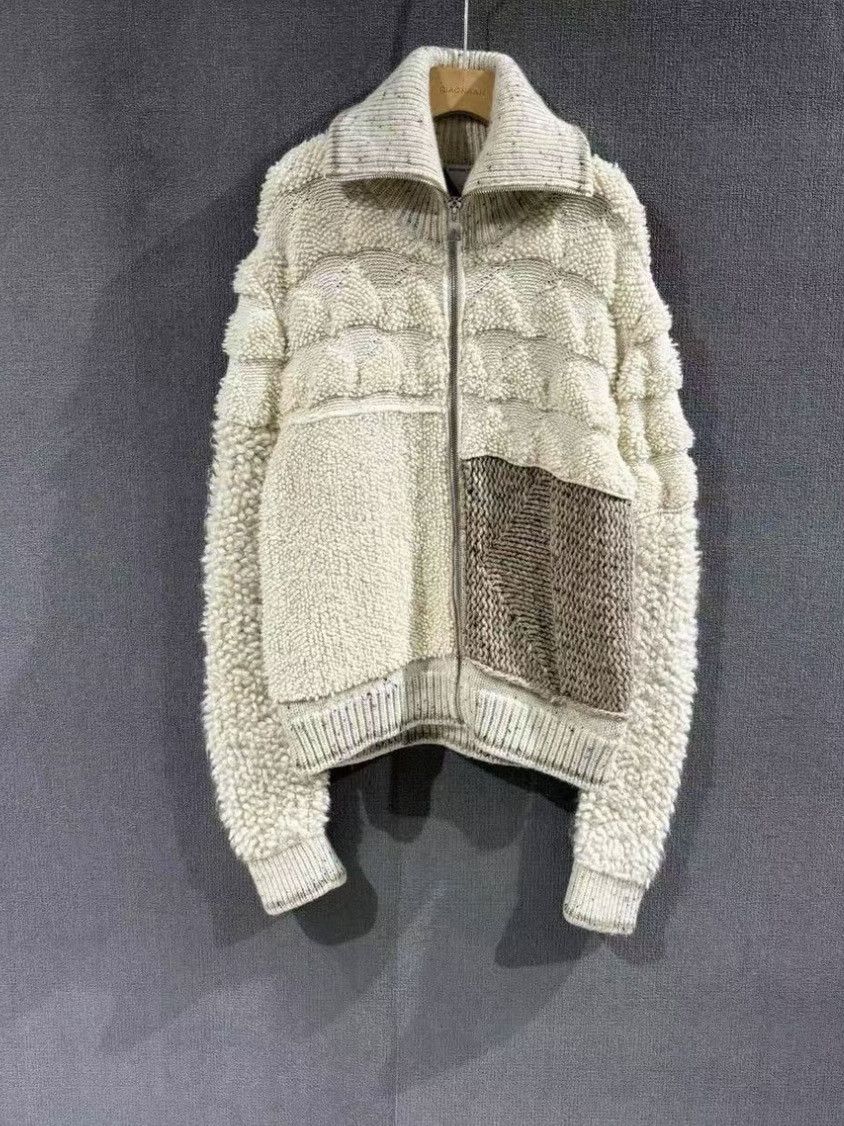 Bottega Veneta Bottega Veneta Patchwork Zip Sweater Size M Size US M / EU 48-50 / 2 - 1 Thumbnail