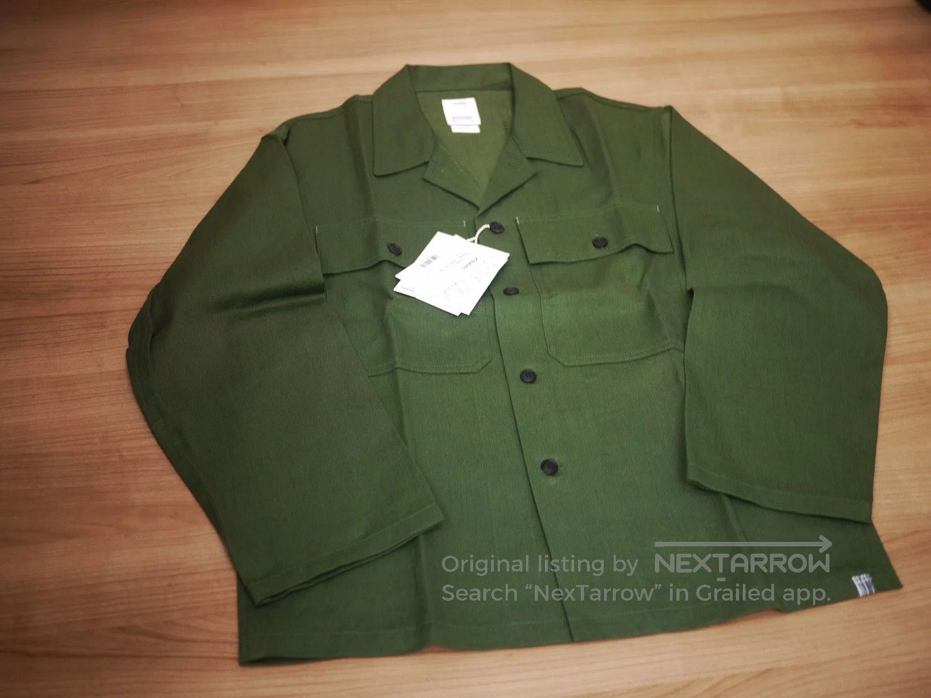 Visvim Green Long-Sleeve Button-Up Shirt. Size US L / EU 52-54 / 3 - 2 Thumbnail