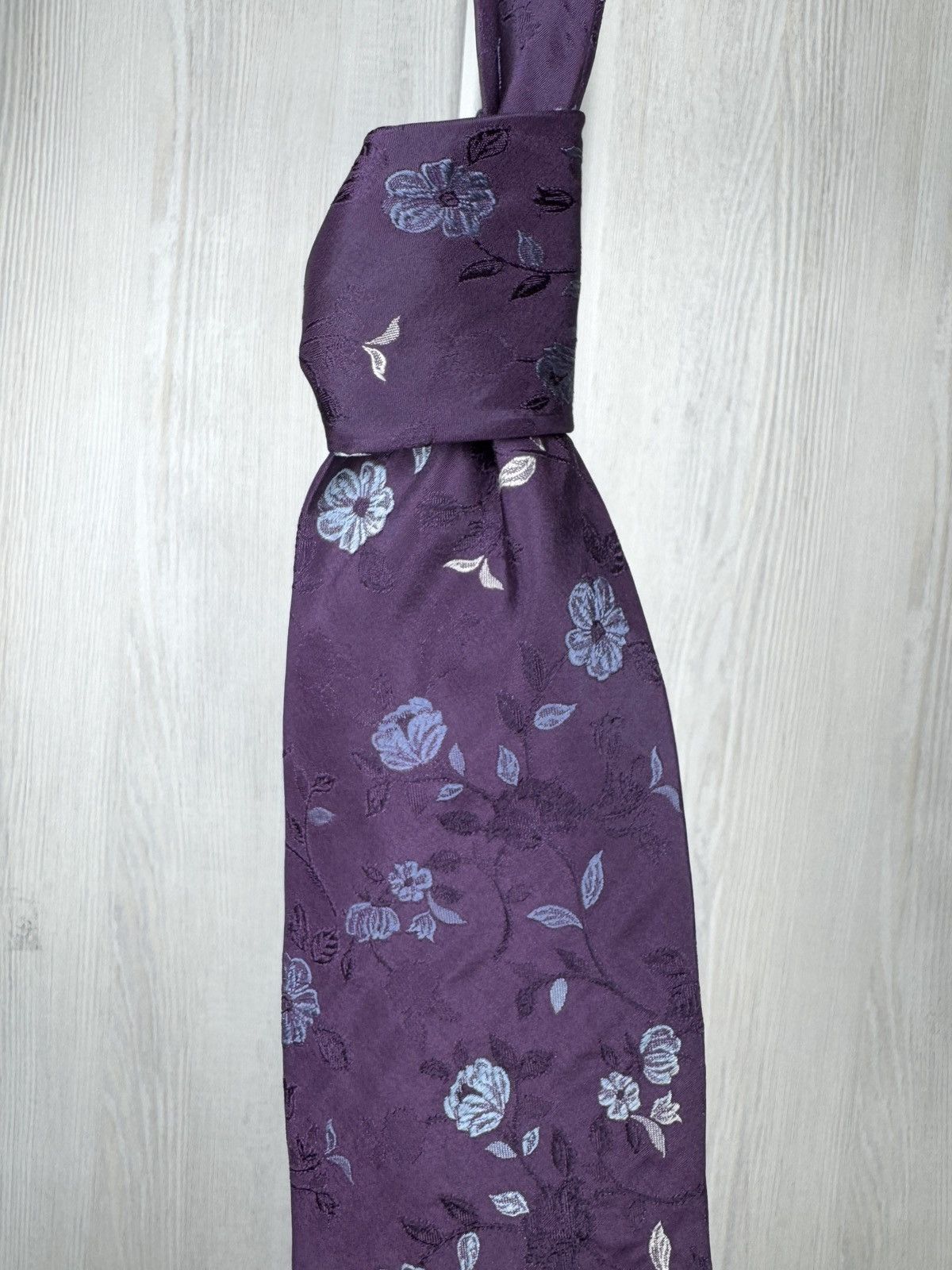 Kenzo Kenzo Homme purple floral flower silk tie Size ONE SIZE - 7 Thumbnail