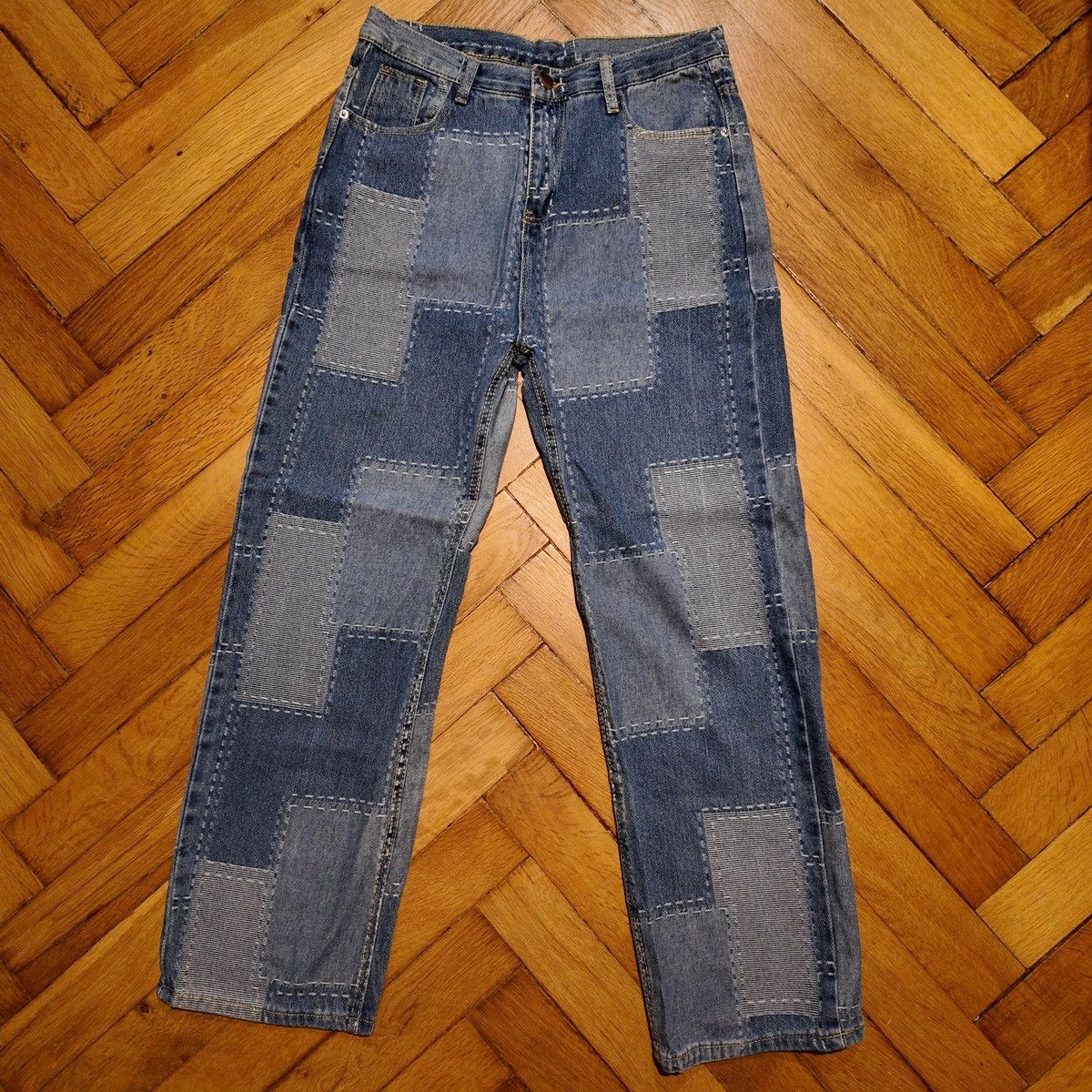 Other Sashiko Inspired Patchwork Denim Size W29–30 Size US 29 - 1 Thumbnail