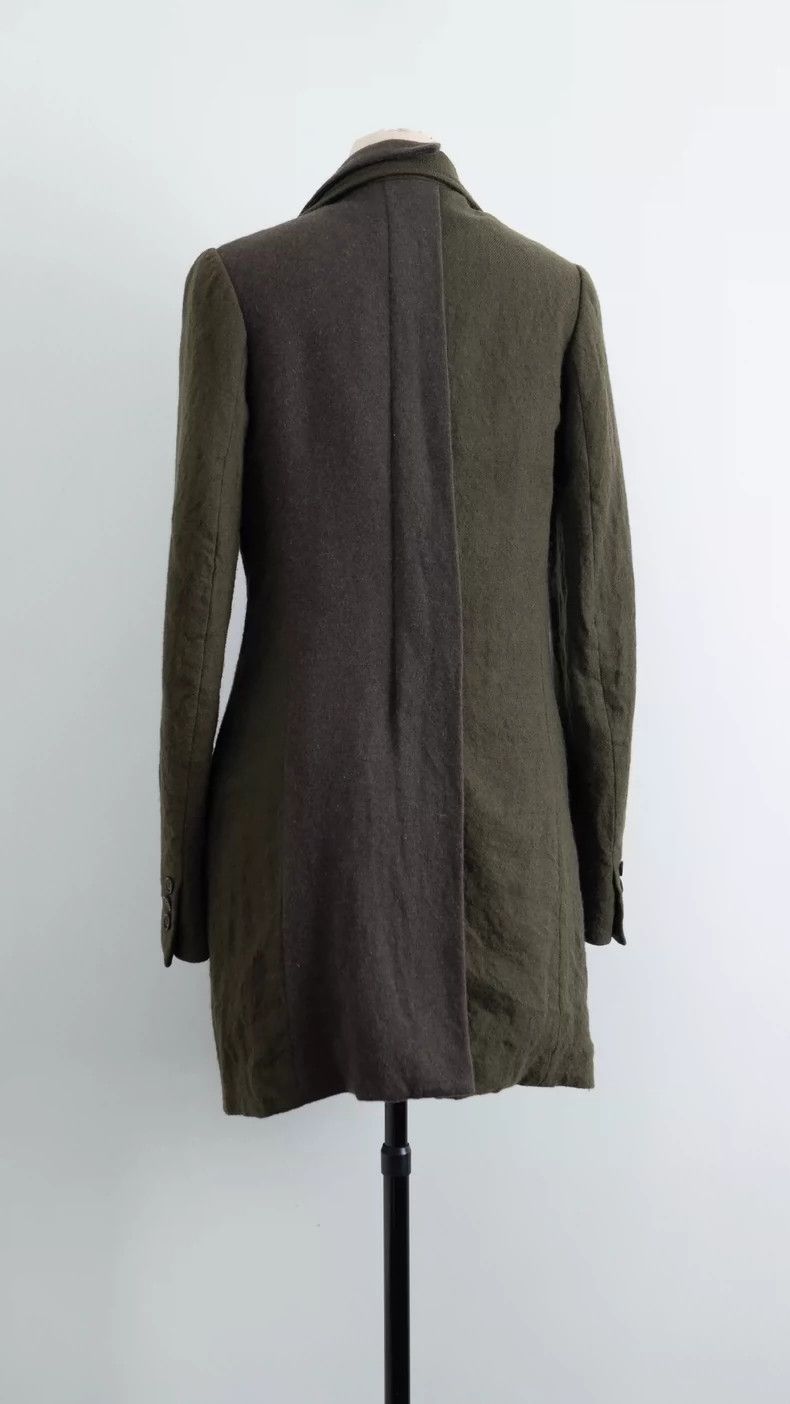 Yohji Yamamoto Yohji Yamamoto Moss-green concealed one-button felted wool Size US S / EU 44-46 / 1 - 4 Thumbnail