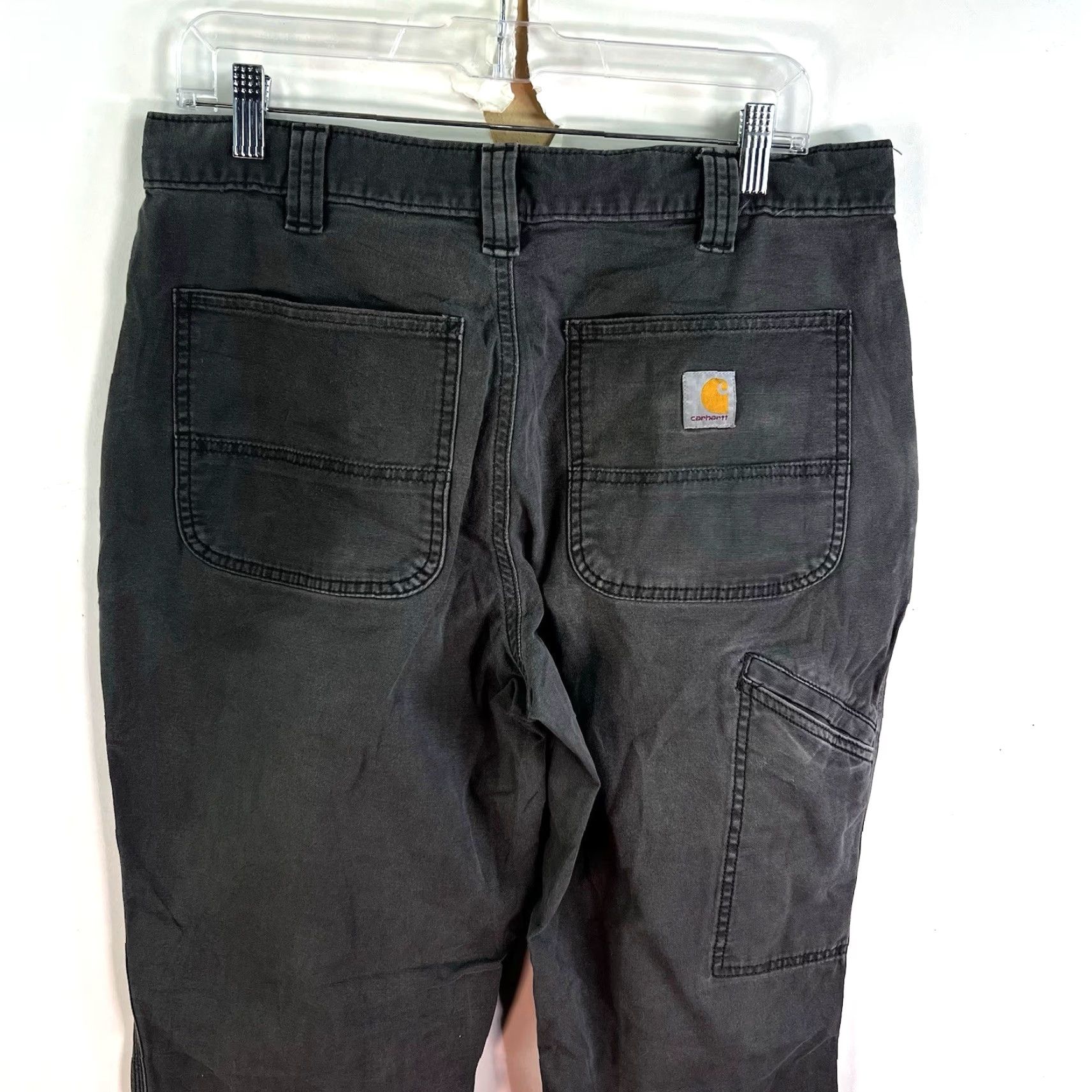 Carhartt VINTAGE Carhartt Rugged Flex Carpenter Pants Mens 34x32 Gray Canvas 5-Pocket Relaxed Straight Workwear, 90s Grunge Theme Size US 34 / EU 50 - 6 Thumbnail