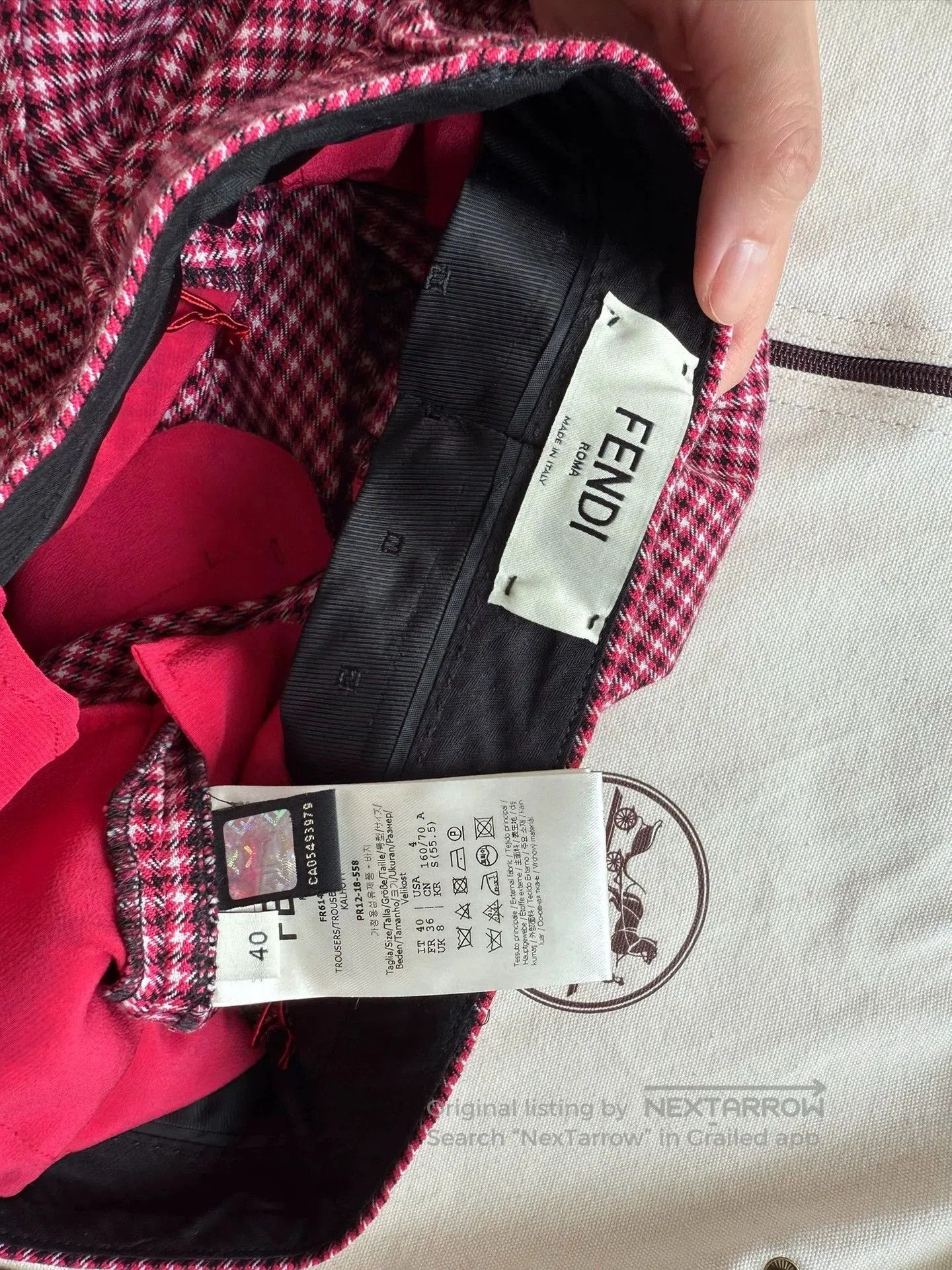 Fendi Fendi High-Waist Wool Pants Size 40. Size US 40 / EU 56 - 9 Thumbnail