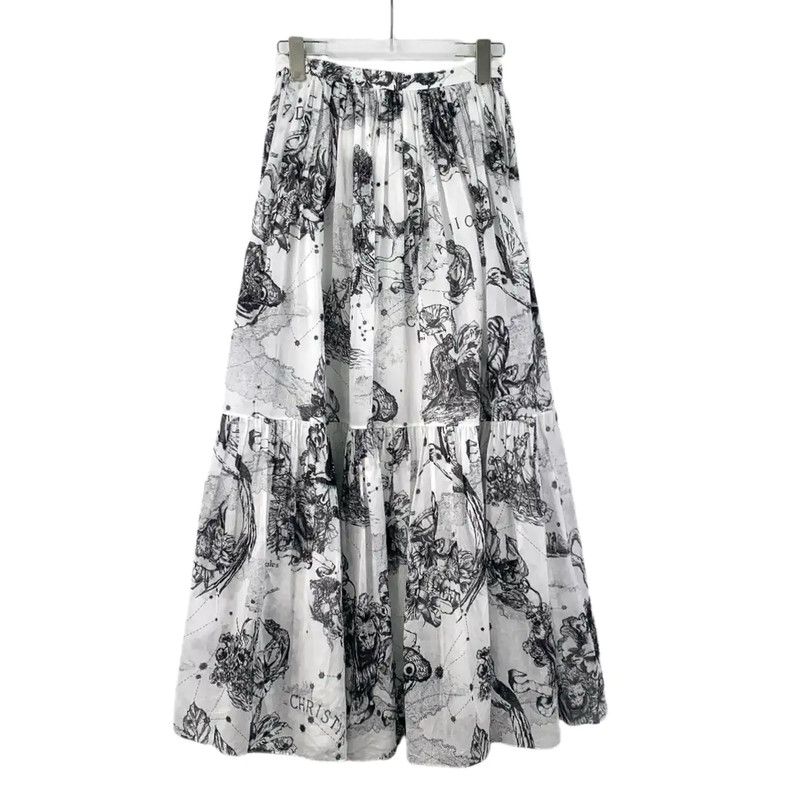 Dior Dior Color-Block Cotton Women's Skirt 0089 Size 22" - 1 Thumbnail
