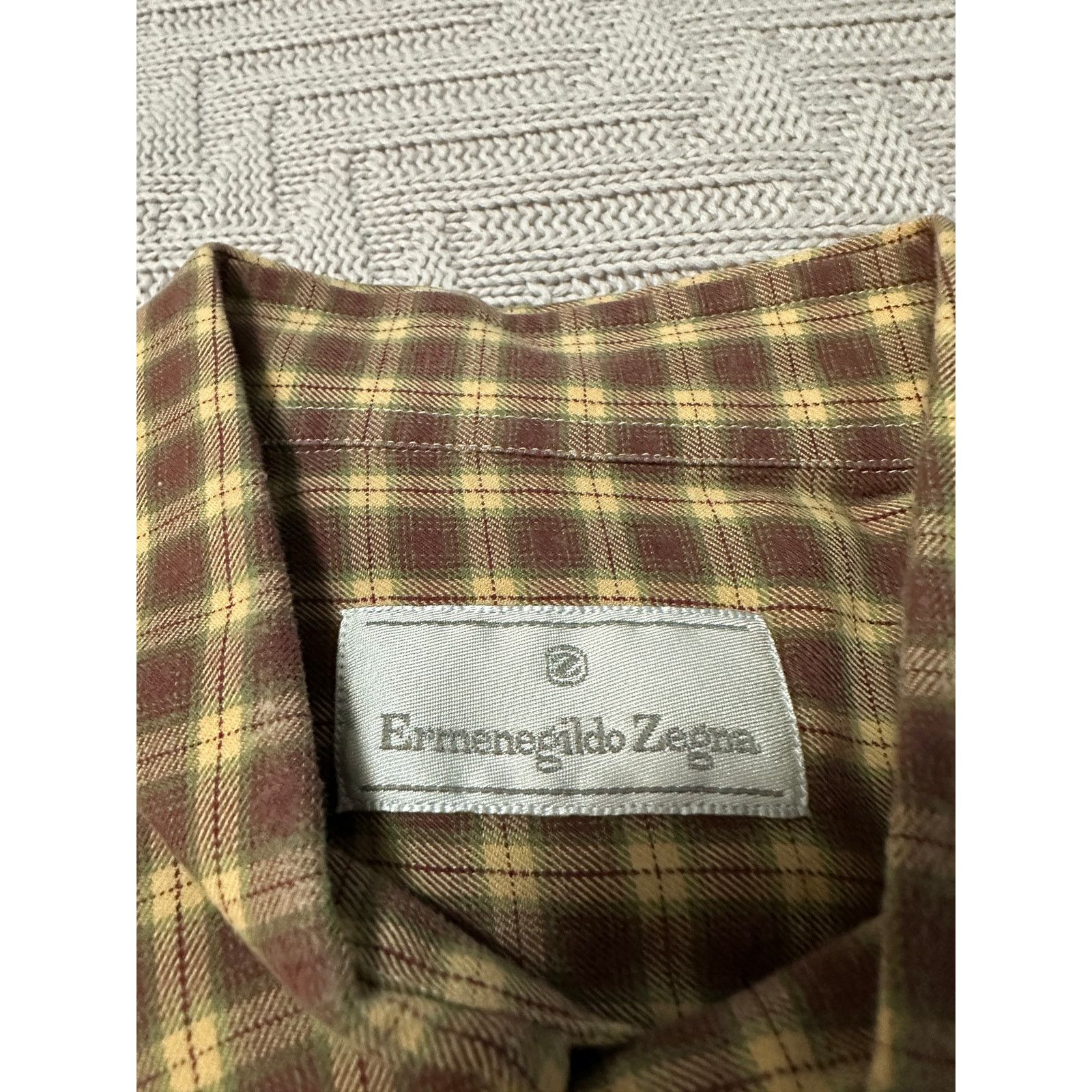 Ermenegildo Zegna Ermenegildo Zegna brown fall plaid button down size L Size US L / EU 52-54 / 3 - 6 Thumbnail