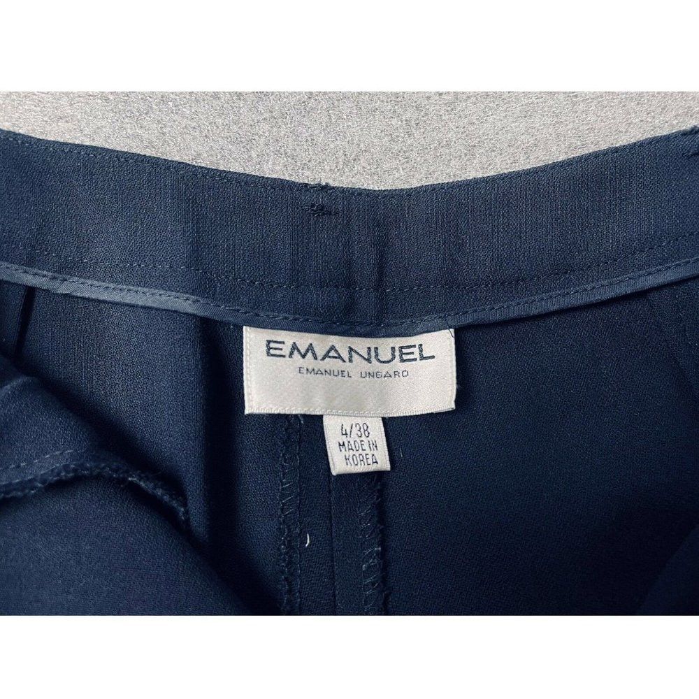 Emanuel Ungaro Emanuel Ungaro Navy Blue Dress Pants Size 4 Size 27" / US 4 / IT 40 - 7 Thumbnail