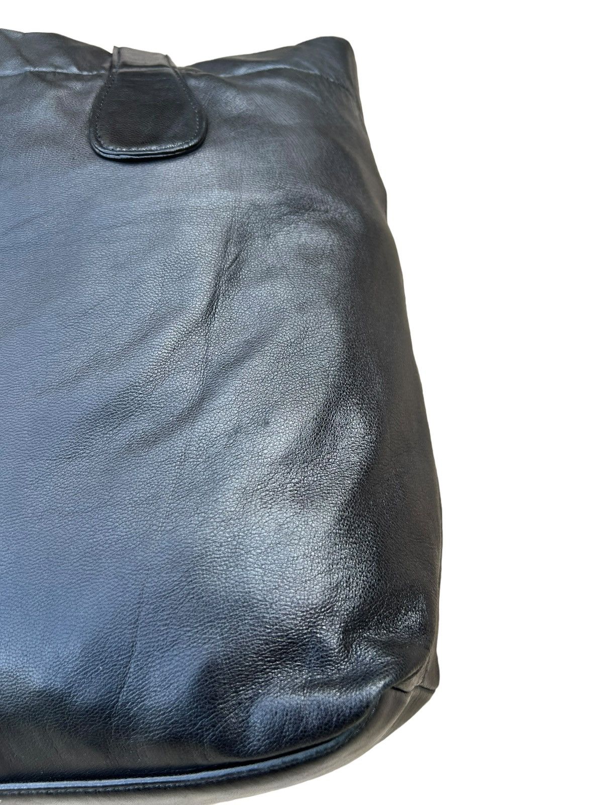 Yohji Yamamoto Yohji Yamamoto Y’s for Living Black Leather Mini Tote Bag Size ONE SIZE - 4 Thumbnail