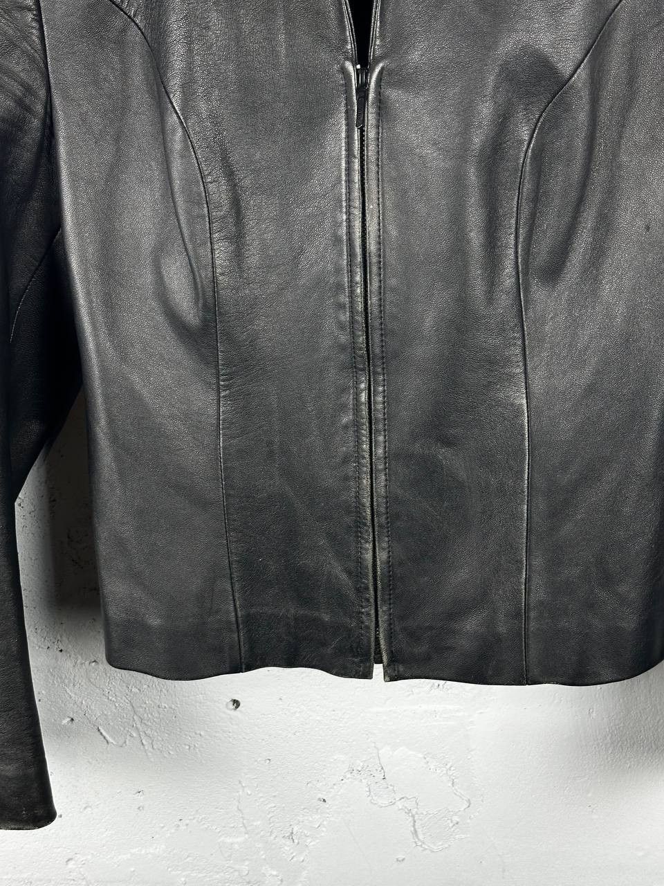 Leather Vintage Avantgarde Biker Cropped Leather Jacket Size US S / EU 44-46 / 1 - 8 Thumbnail