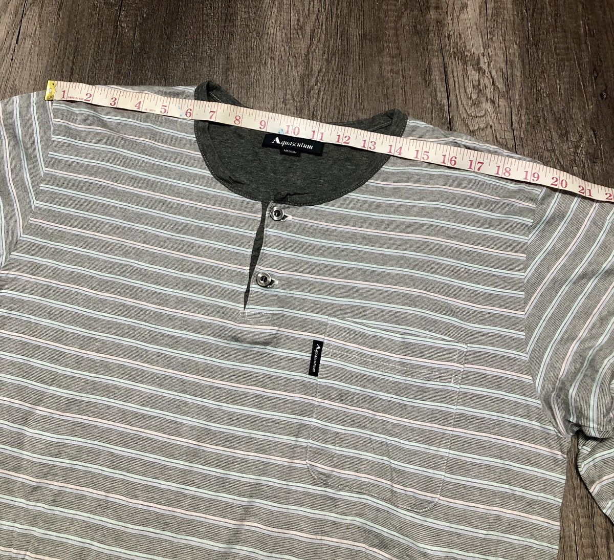 Aquascutum × Japanese Brand × Vintage Vintage Aquascutum Long Sleeve Pocket Tee Shirt Size US M / EU 48-50 / 2 - 20 Thumbnail