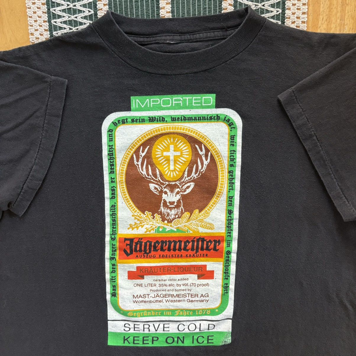 Vintage Vintage 1990s Jäegermeister Promotional Promo T-Shirt Medium Size US M / EU 48-50 / 2 - 1 Thumbnail