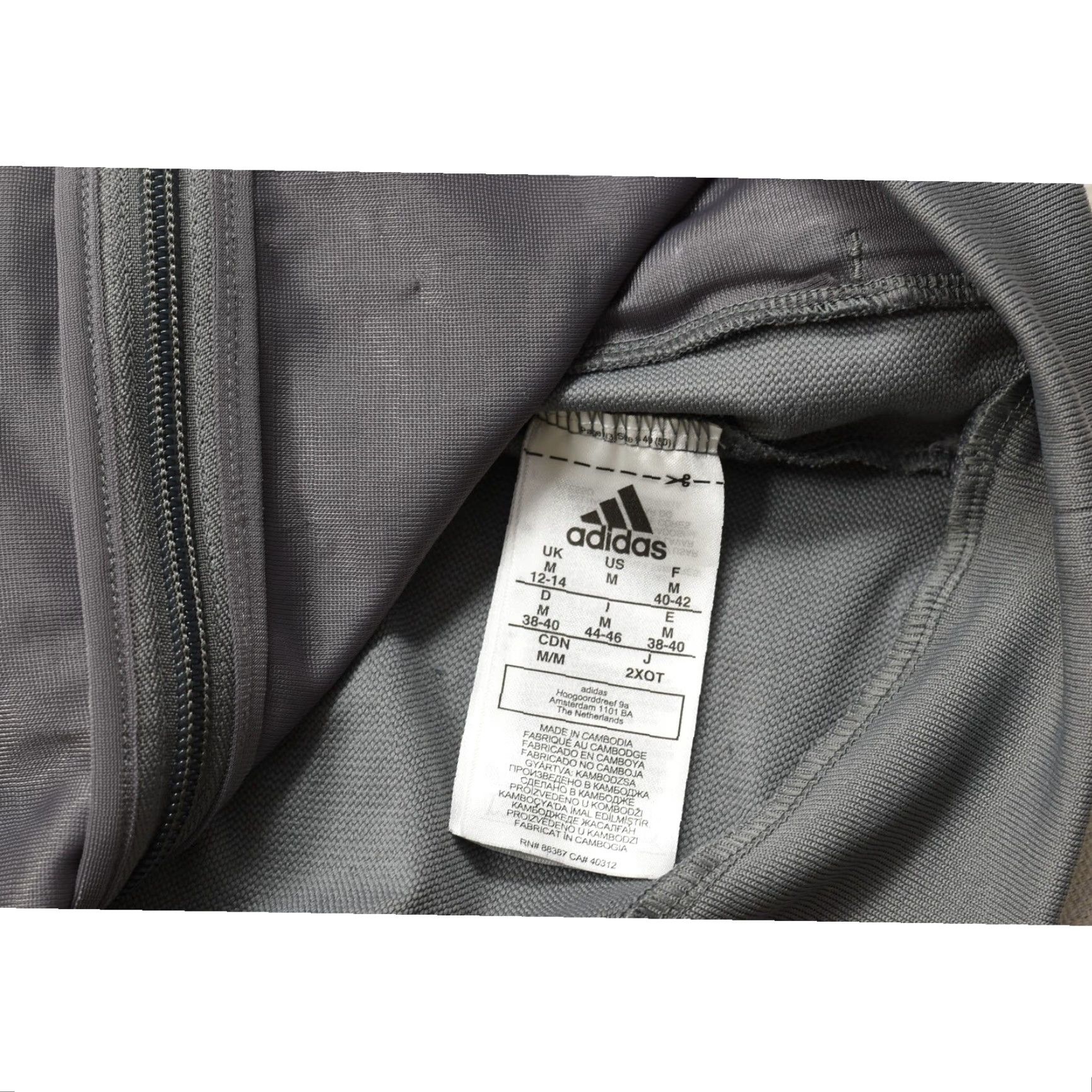 Adidas Adidas Grey Full Zip Track Jacket Womens M Medium Grey Athletic Bomber Style Jacket Size M / US 6-8 / IT 42-44 - 6 Thumbnail