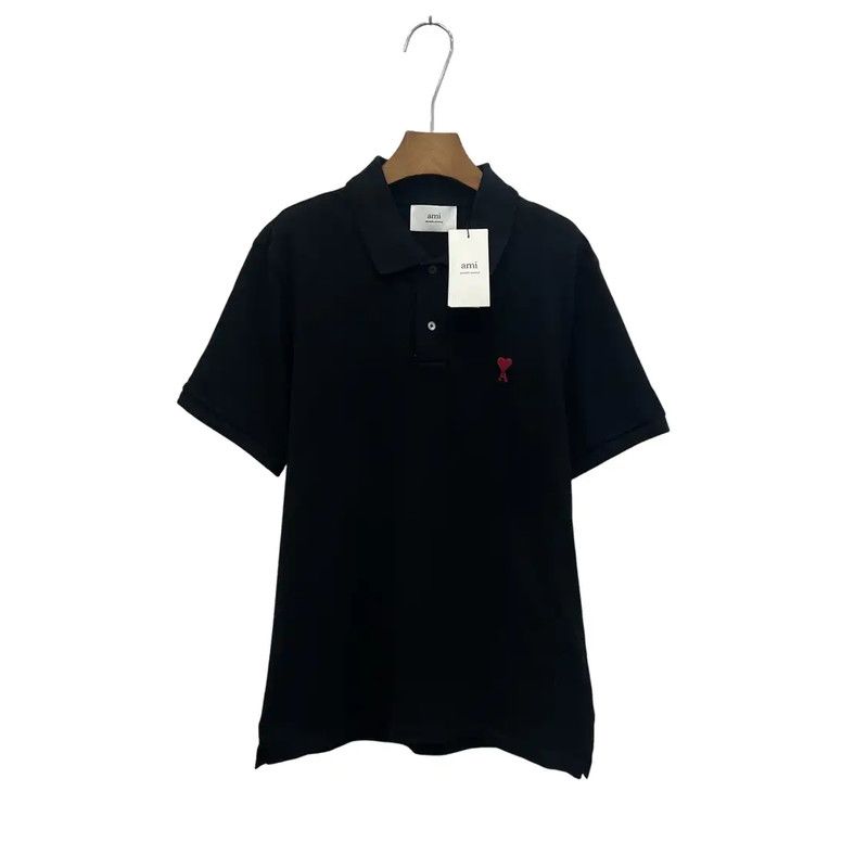AMI Women's Black Polo Shirt 0089