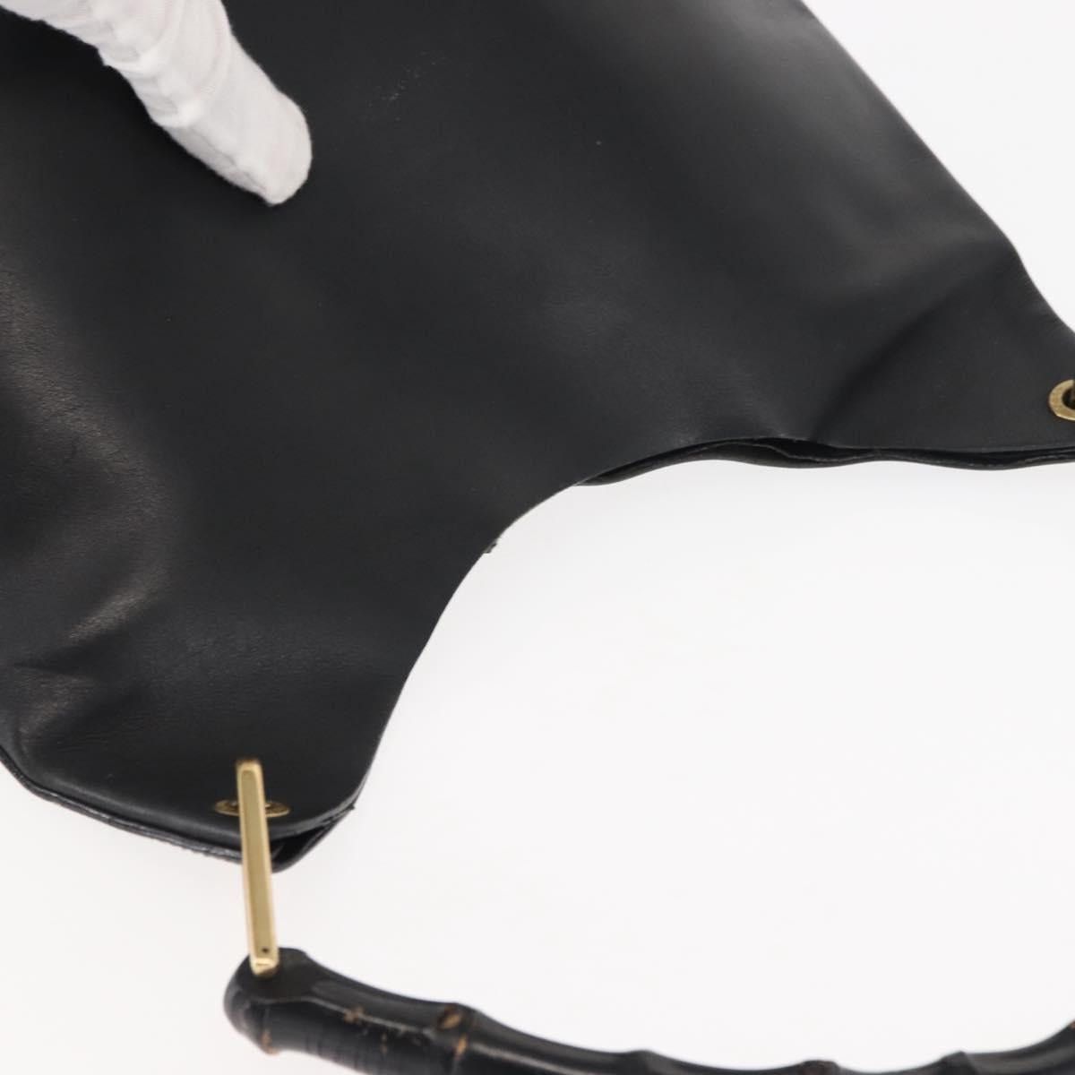 Gucci GUCCI Bamboo Shoulder Bag Leather Black Gold 001 1013 001 Size ONE SIZE - 6 Thumbnail