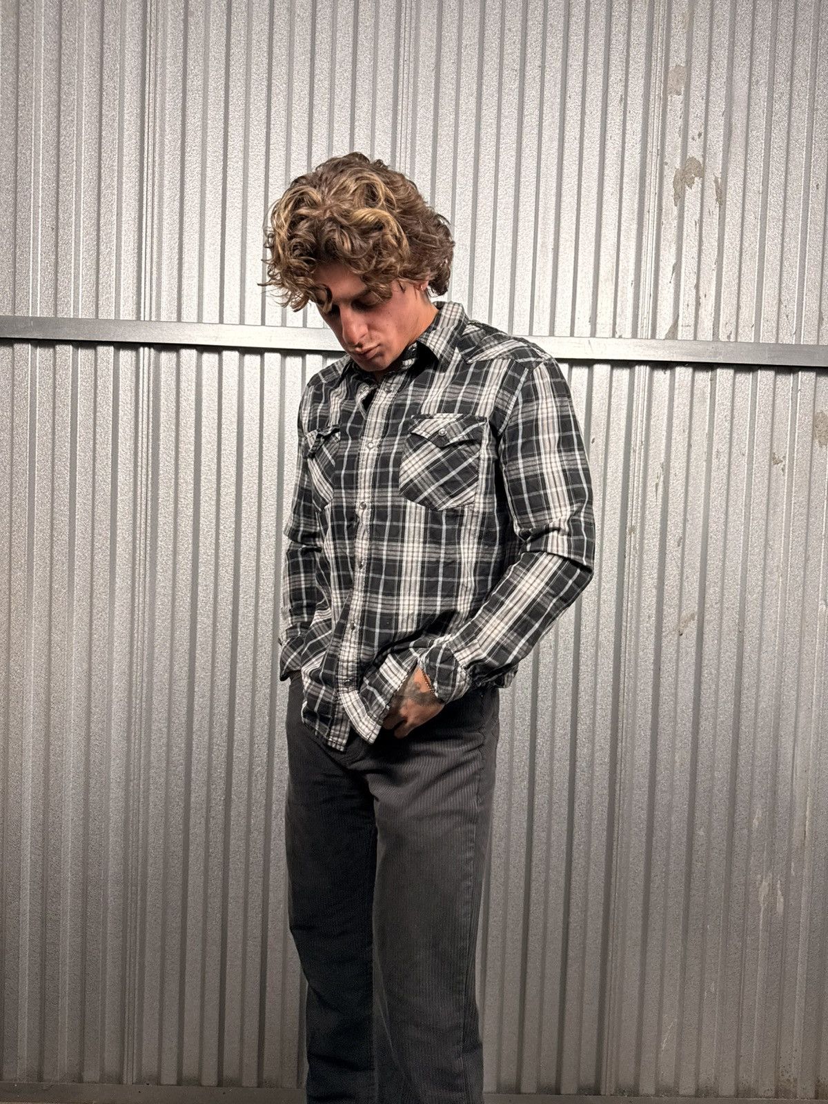 Levi's Vintage Levis Signature Pearl Snap Plaid Western Button Up Size US M / EU 48-50 / 2 - 2 Thumbnail