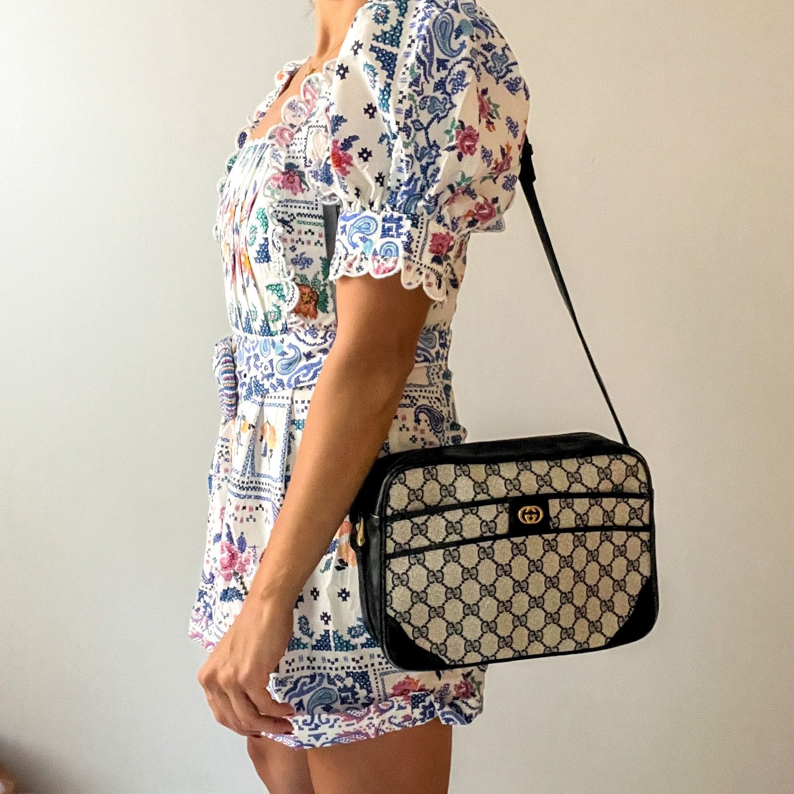 Gucci Authentic Vintage GUCCI Blue GG Shoulder Bag Size ONE SIZE - 2 Thumbnail