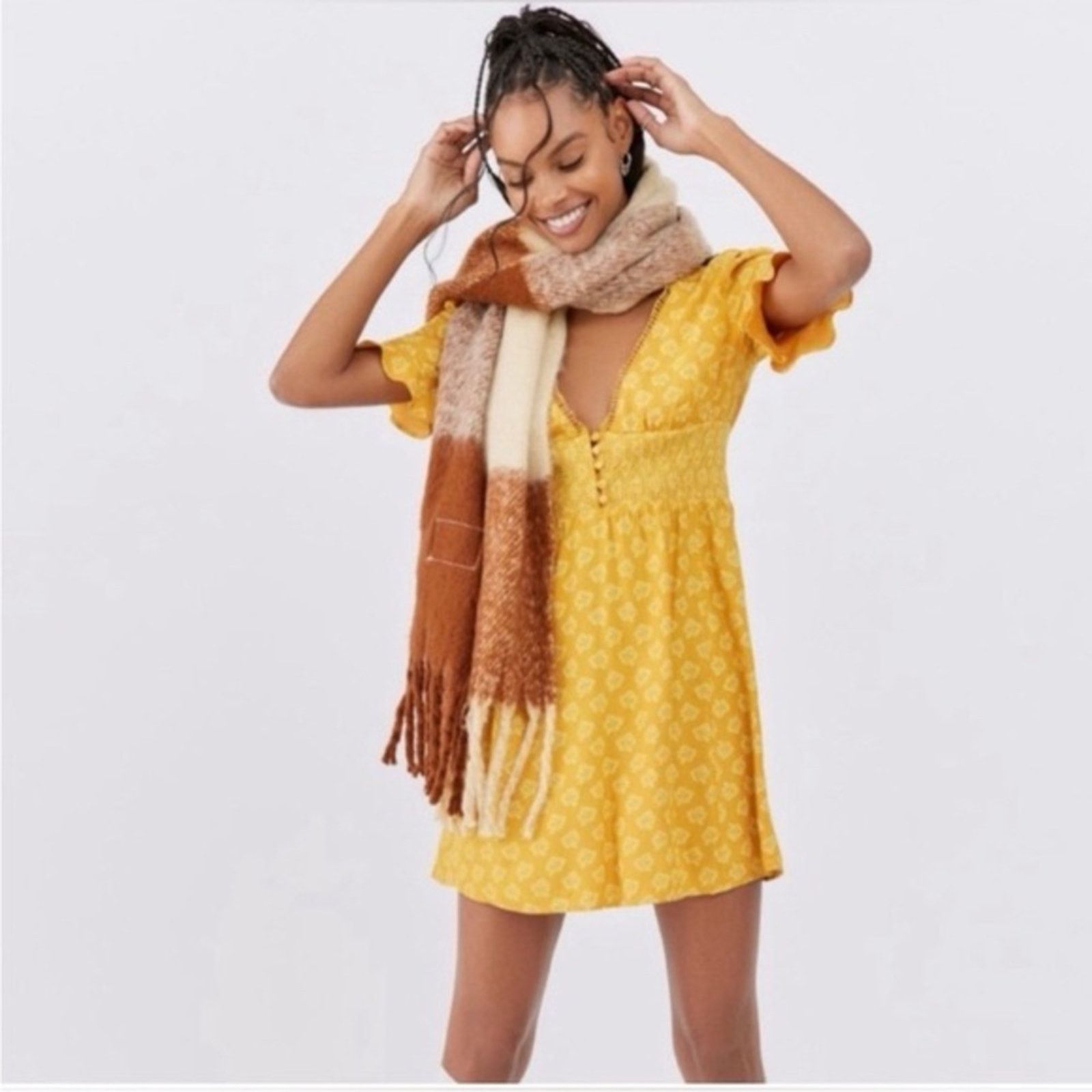 Urban Outfitters Urban Outfitters Graziana Floral Mini Dress Womens Large Size L / US 10 / IT 46 - 3 Thumbnail