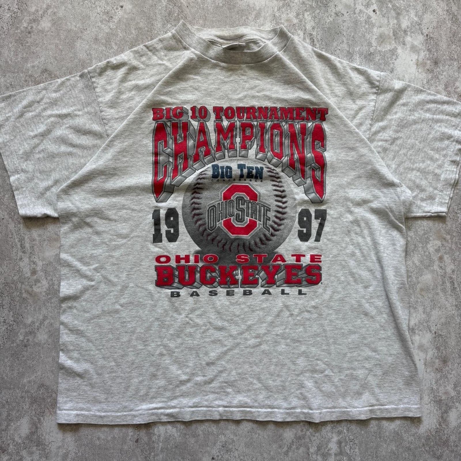 Other Vintage 1997 Big Ten Ohio State Baseball T-Shirt Size XL Size US XL / EU 56 / 4 - 1 Thumbnail