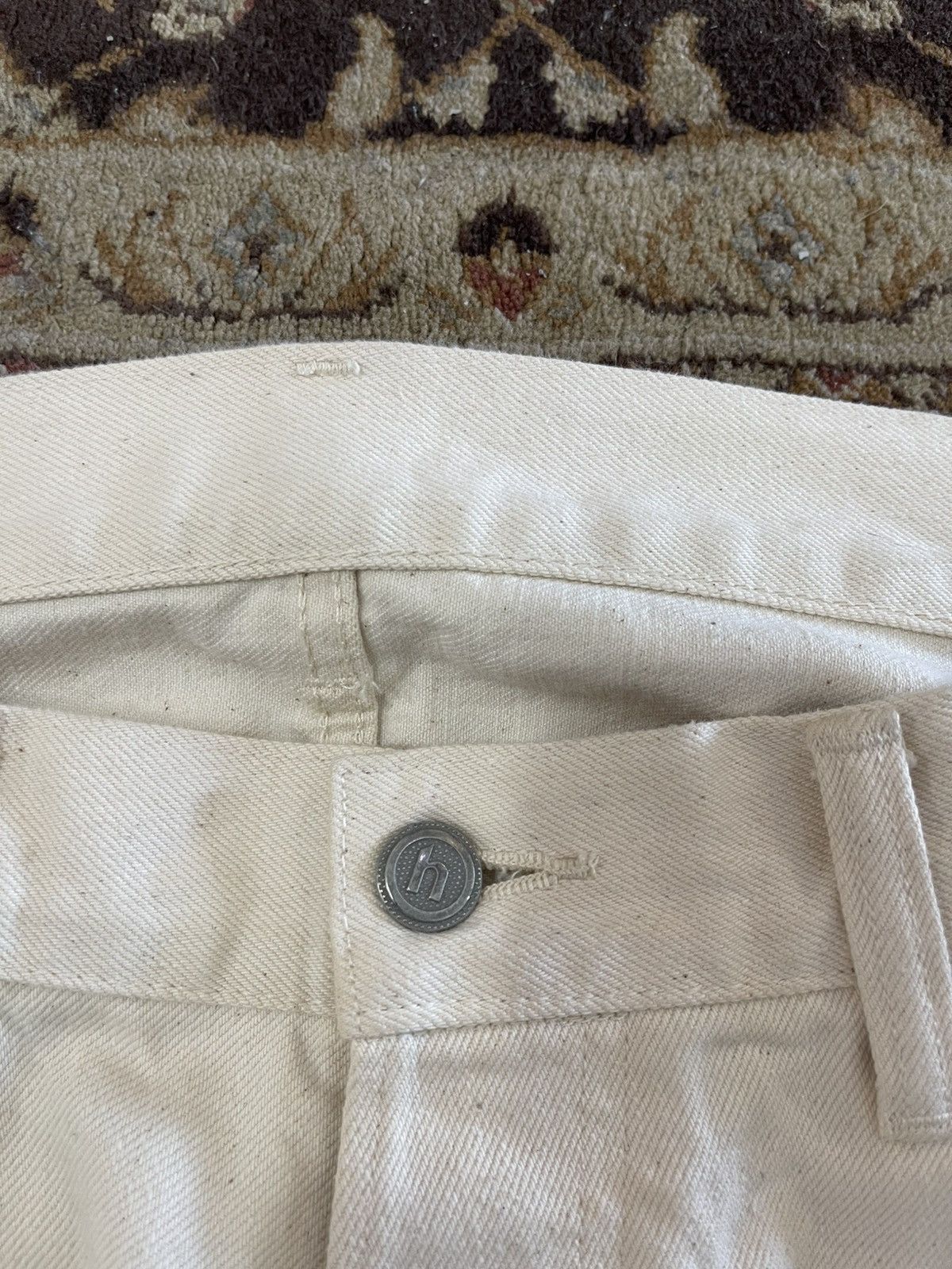 HIDDEN Hidden NY Japan Selvedge White Denim Jeans Size US 34 / EU 50 - 6 Thumbnail
