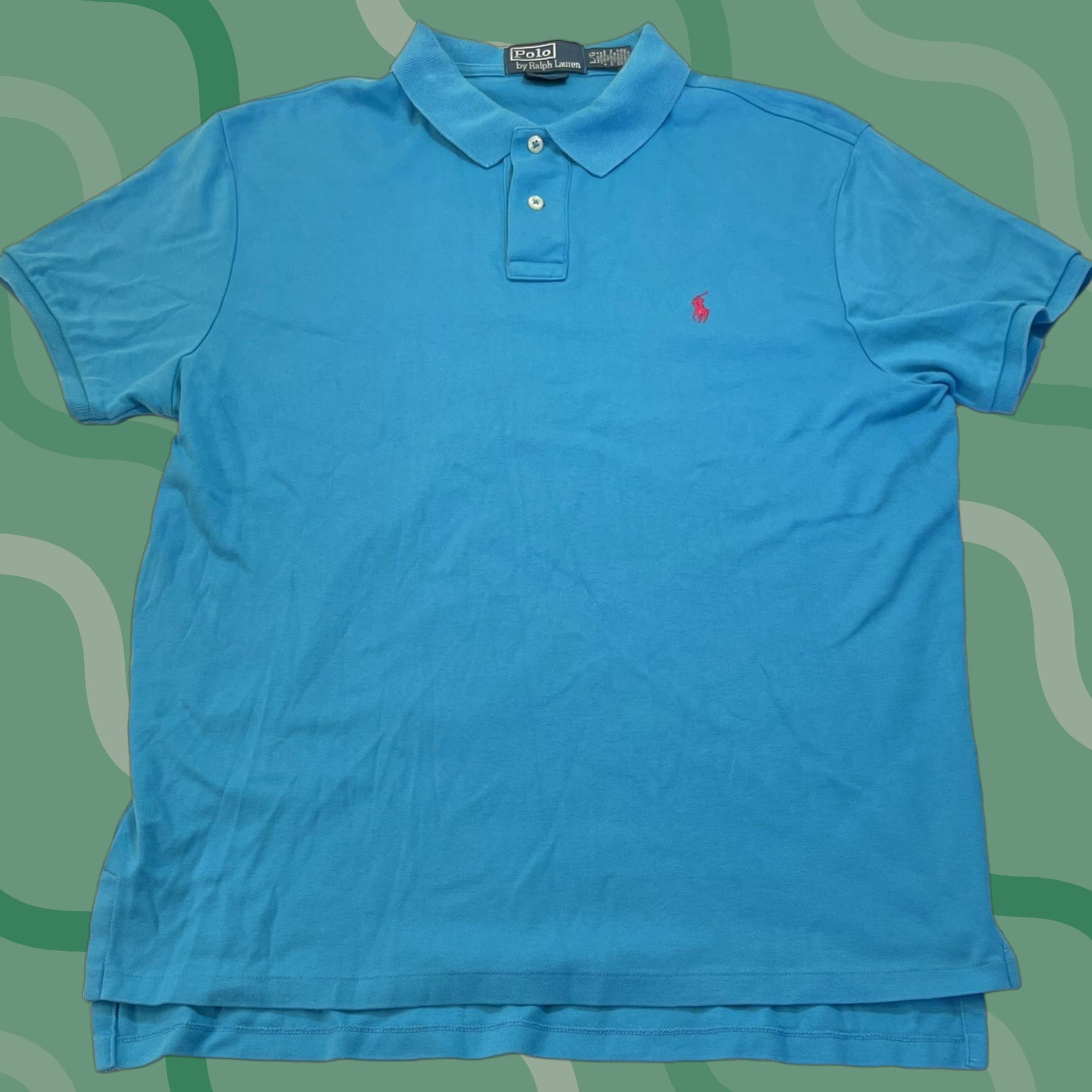 Polo Ralph Lauren VINTAGE Polo Ralph Lauren Polo Shirt Mens 90s Golf Short Sleeve Regular L Blue Pony Logo 90s Sports Outdoors Mens Size US L / EU 52-54 / 3 - 1 Thumbnail