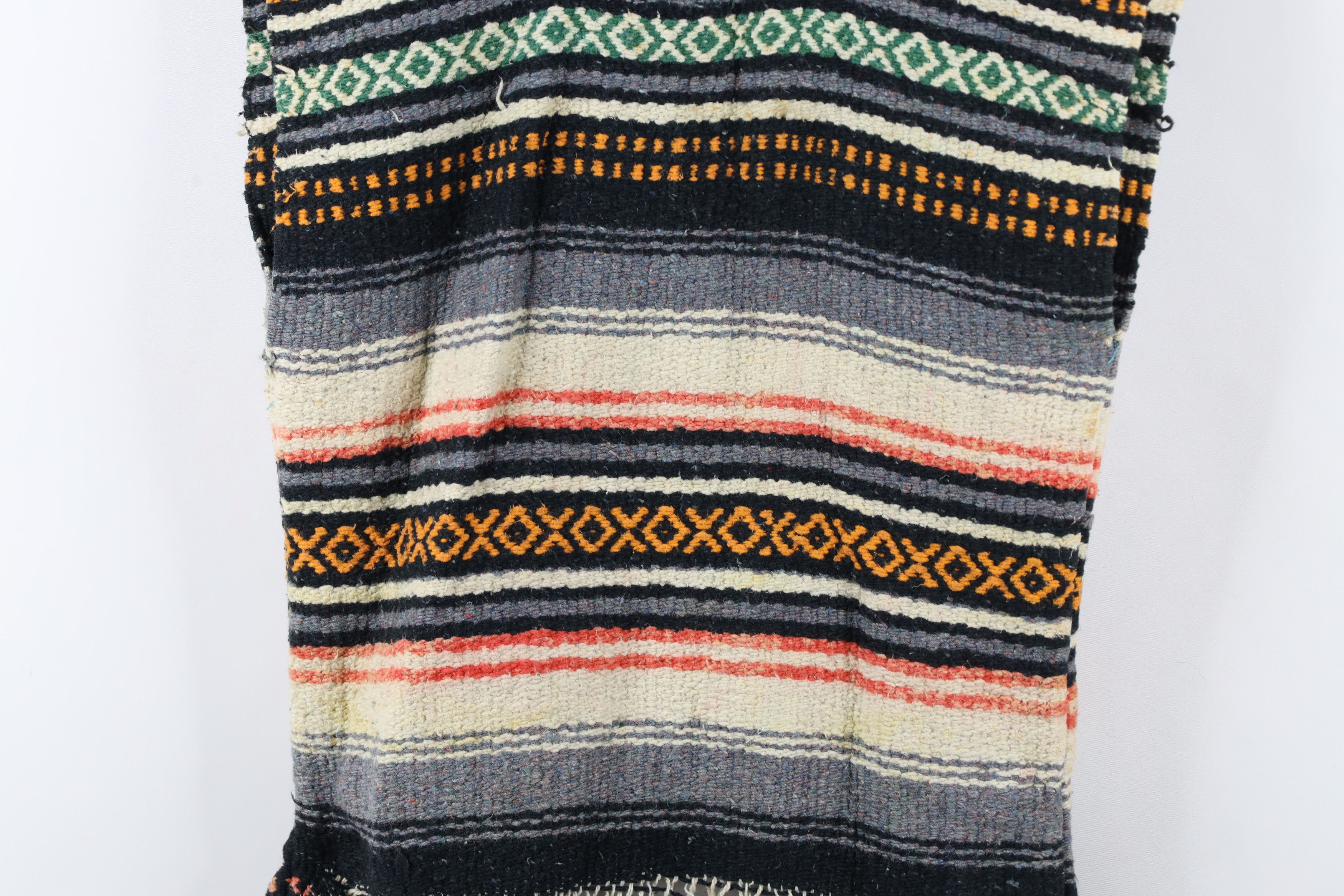 Vintage Vintage 70s Boho Chic Wool Blanket Fringed Open Front Vest Size ONE SIZE - 15 Thumbnail