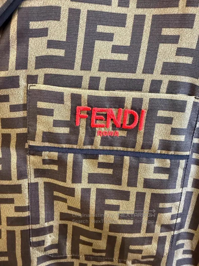 Fendi Fendi Classic Monogram Logo Silk Shirt Size XS / US 0-2 / IT 36-38 - 3 Thumbnail