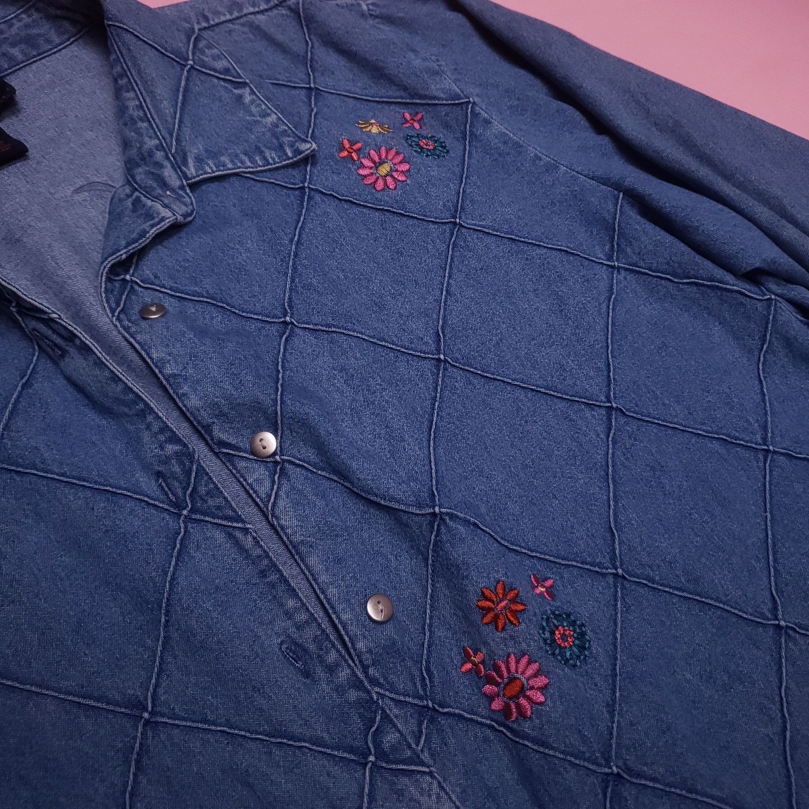 Denim & Co. Vtg Denim & Co denim Womens button up top Size XL / US 12-14 / IT 48-50 - 2 Thumbnail