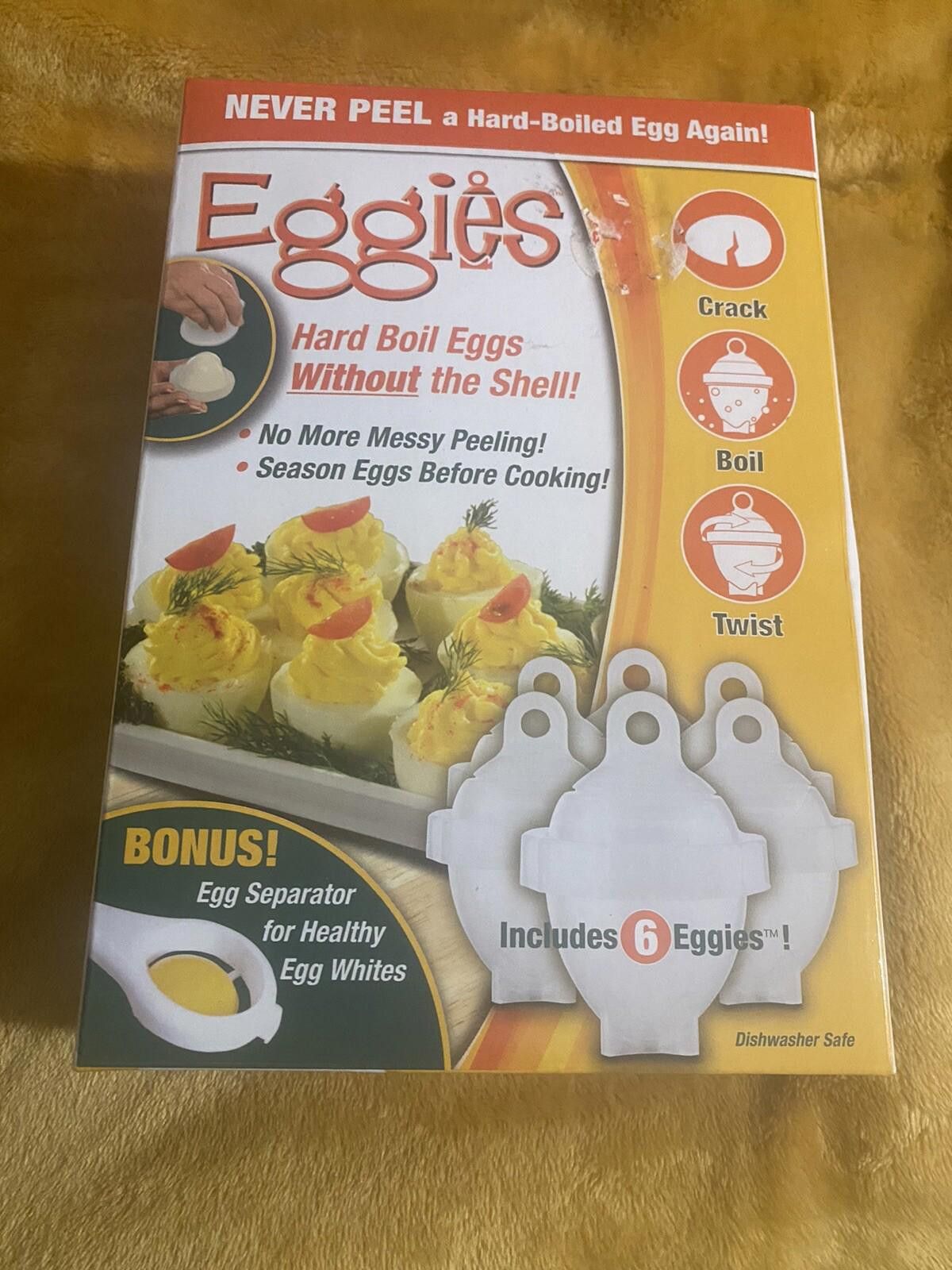 Other NEW Eggies Hard Boil Egg Cooker (6) with Bonus Egg White Size ONE SIZE - 1 Thumbnail