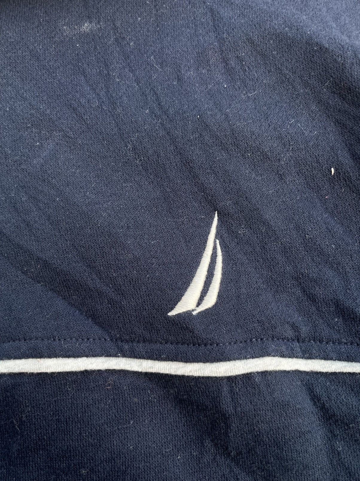 Nautica × Vintage NAUTICA SMALL LOGO OPEN COLAR SWEETSHIRT Size US M / EU 48-50 / 2 - 4 Thumbnail