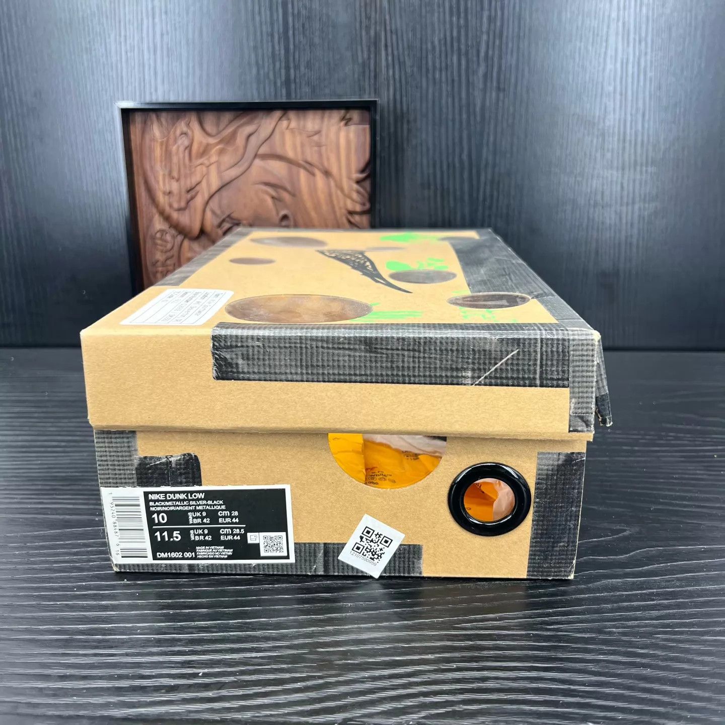 Off-White OW Dunk No.50 Black Men's 44 Buttonless Size US 10 / EU 43 - 9 Thumbnail