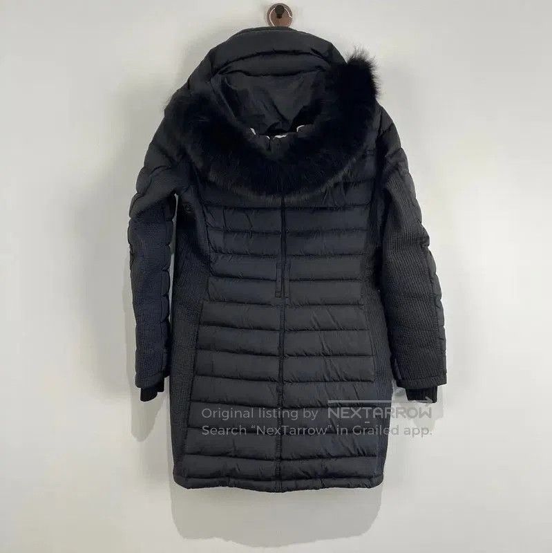 Burberry Black Nylon Mid-Length Down Jacket.