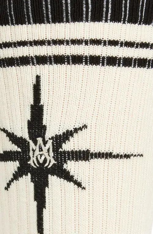 Amiri o1s1wg110426 Size: OS / Starburst Socks in Off White/Black Size ONE SIZE - 2 Thumbnail