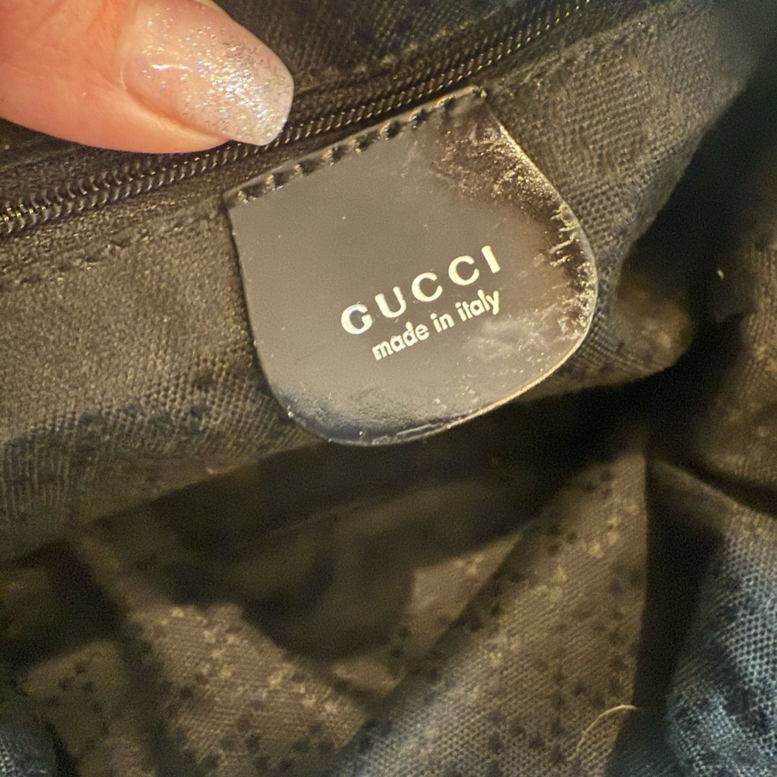 Gucci Gucci Vintage Black Nylon & Leather Bamboo 000205805315 Size ONE SIZE - 4 Thumbnail