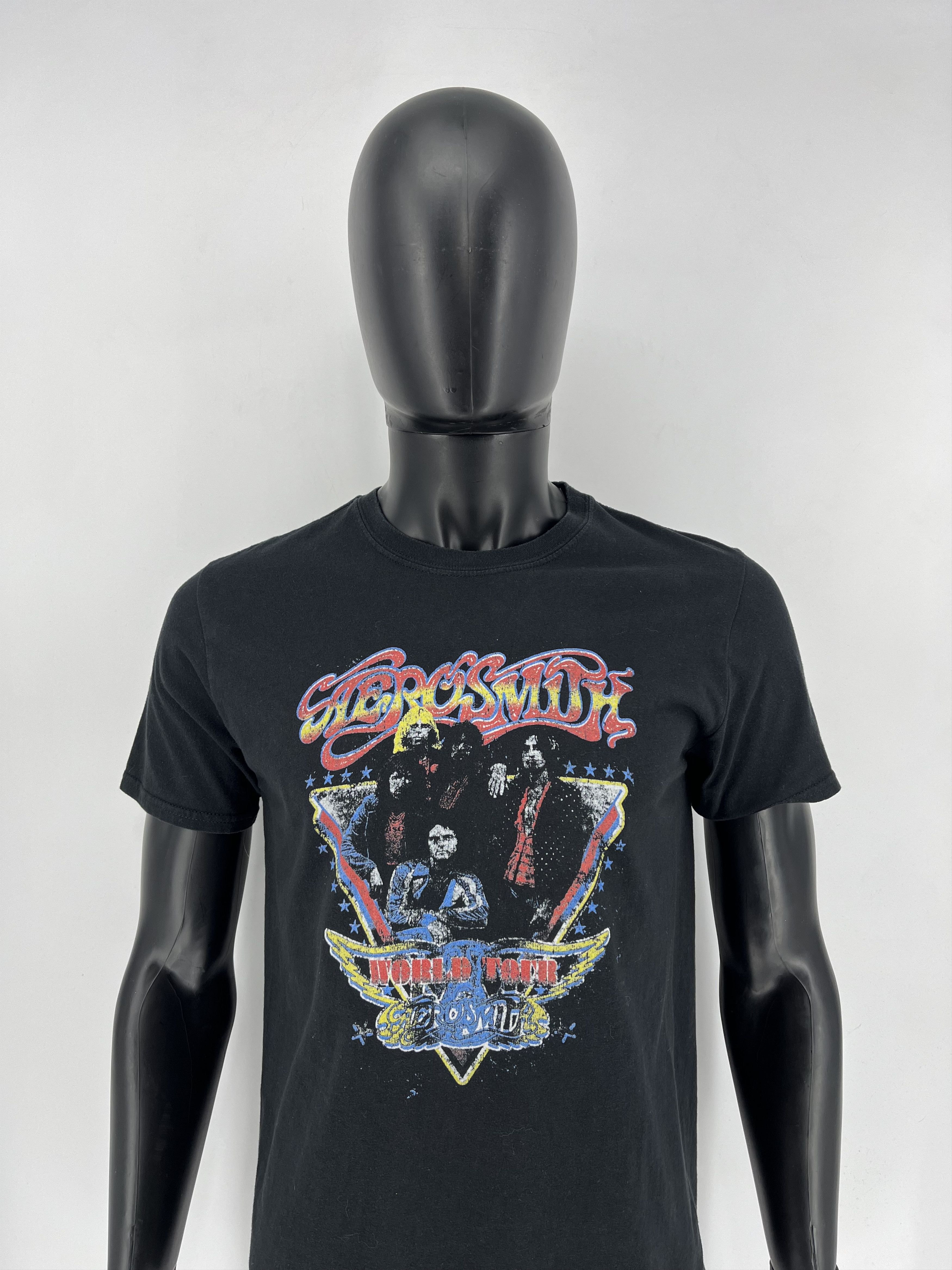 Band Tees × Vintage 00s Vintage Aerosmith World Tour T-Shirt Band Rock Streetwea Size US M / EU 48-50 / 2 - 1 Thumbnail