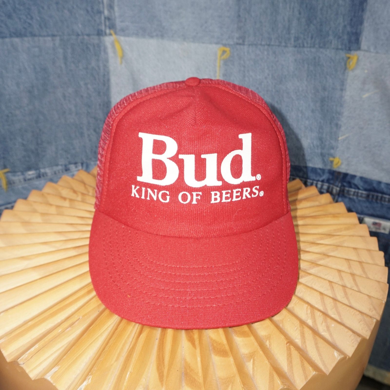 Budweiser OSFA - Vintage Budweiser bud King of beers 1990s trucker hat Size ONE SIZE - 1 Thumbnail