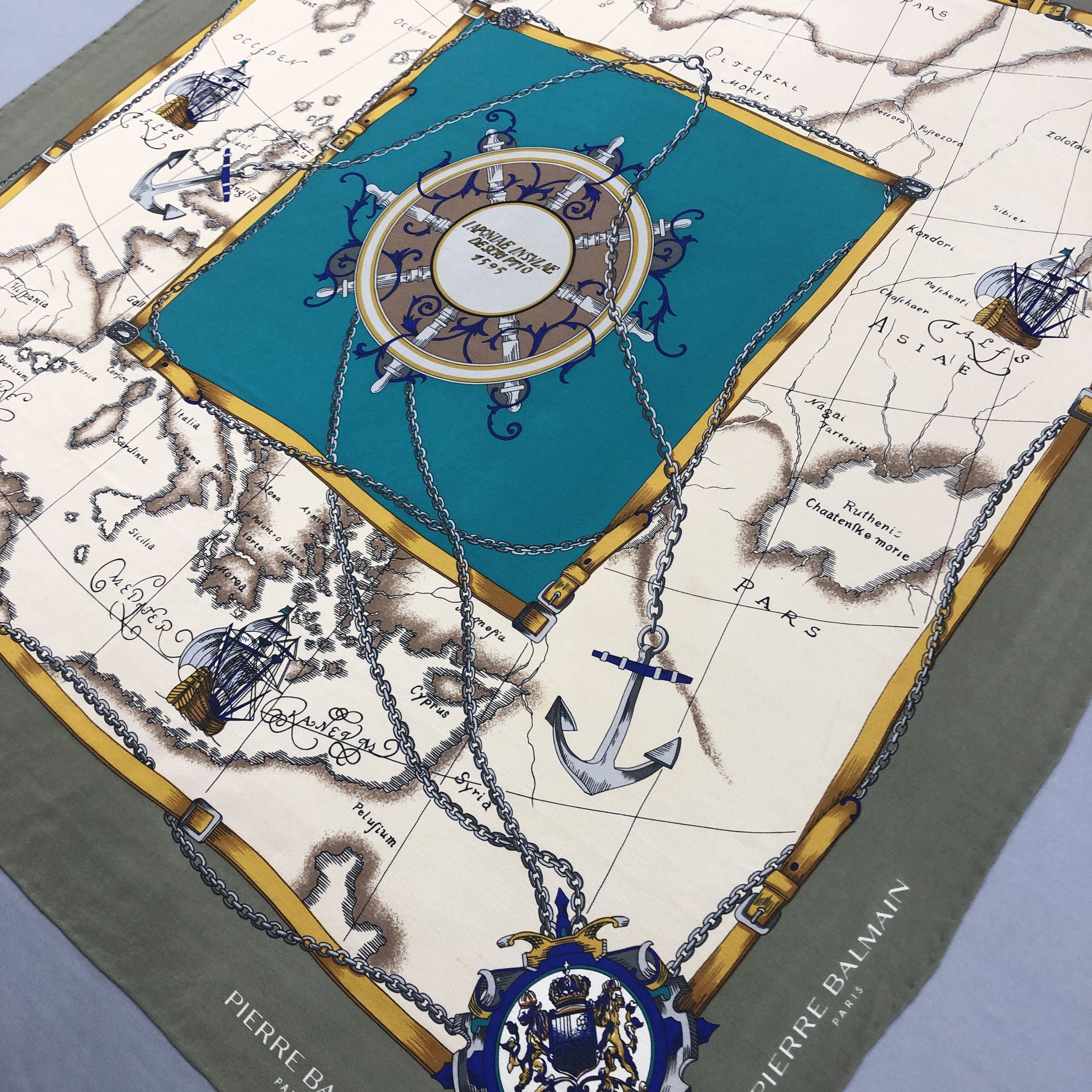 Pierre Balmain × Vintage Vintage Pierre Balmain SILK Scarf Twill Stole Wraps Scarves Size ONE SIZE - 4 Thumbnail