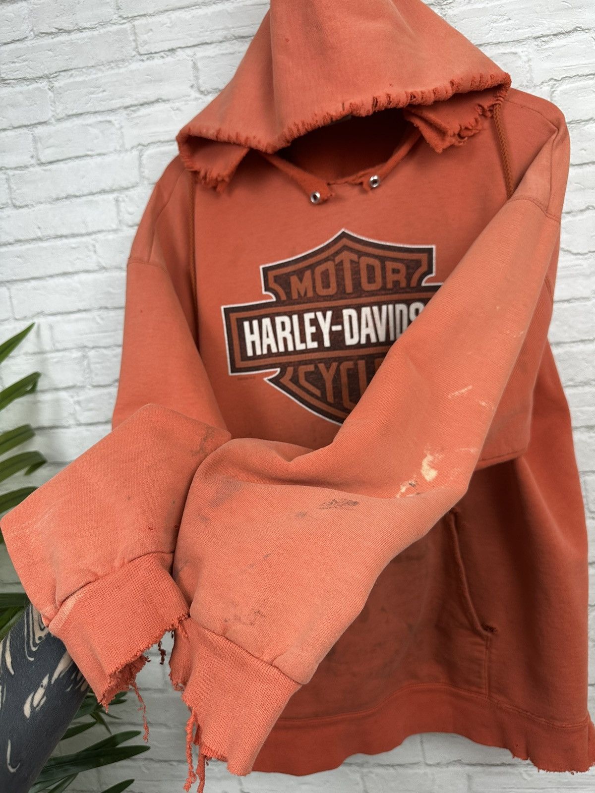 Harley Davidson (XL) ABSOLUTELY BLASTED OUT THRASHED Harley Davidson Hoodie Size US XL / EU 56 / 4 - 9 Thumbnail