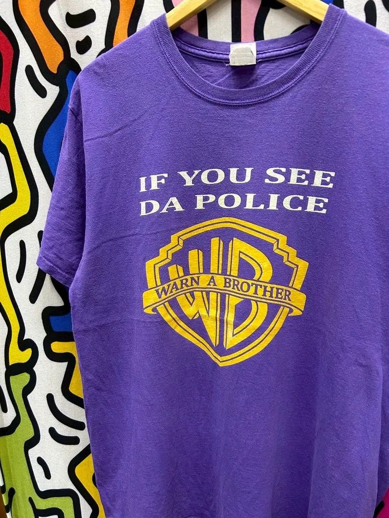 Vintage Vintage 2000s If you see da police warn a brother tshirt L Size US L / EU 52-54 / 3 - 1 Thumbnail