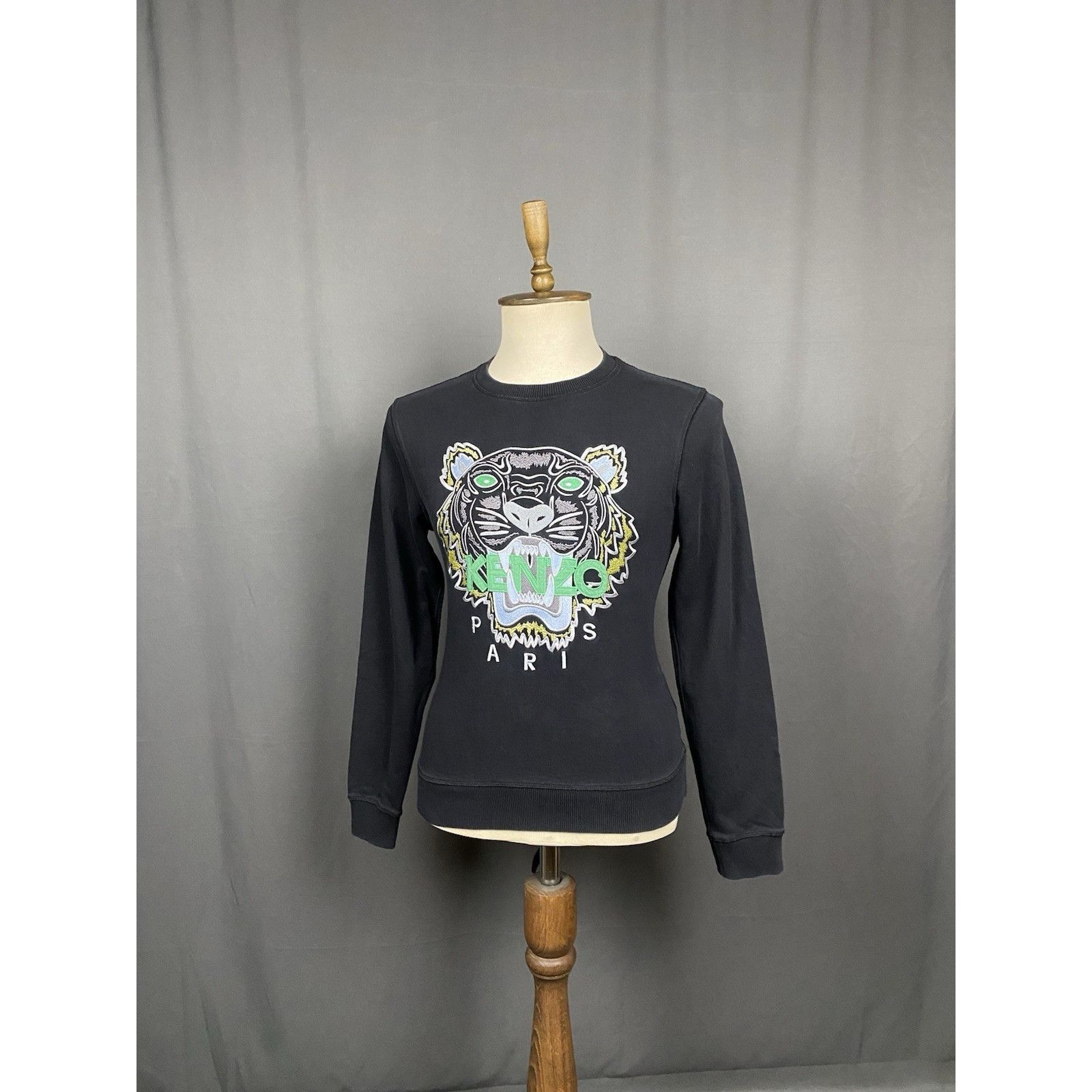 Kenzo Kenzo Big Logo Men's Black Crewneck Sweater Size M Size US M / EU 48-50 / 2 - 2 Thumbnail